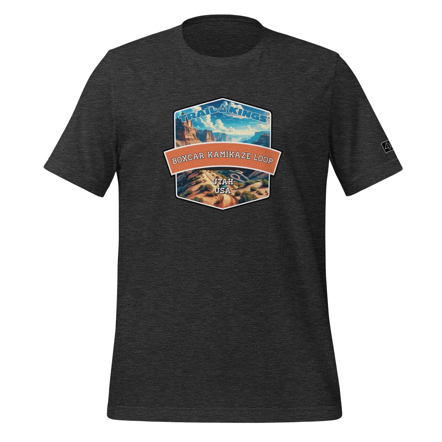 Trail Kings: Boxcar Kamikaze Loop - Unisex t-shirt  in  Dark Grey Heather / 3XL  -  4XOD