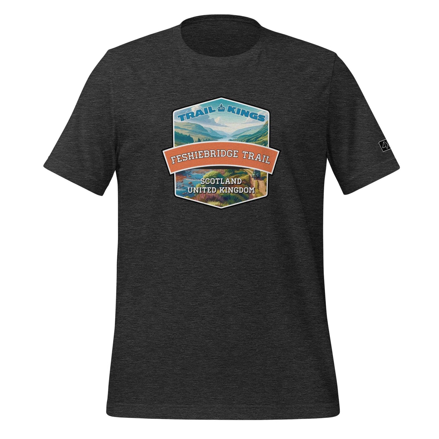 Trail Kings: Feshiebridge Trail - Unisex t-shirt  in  Dark Grey Heather / 3XL  -  4XOD