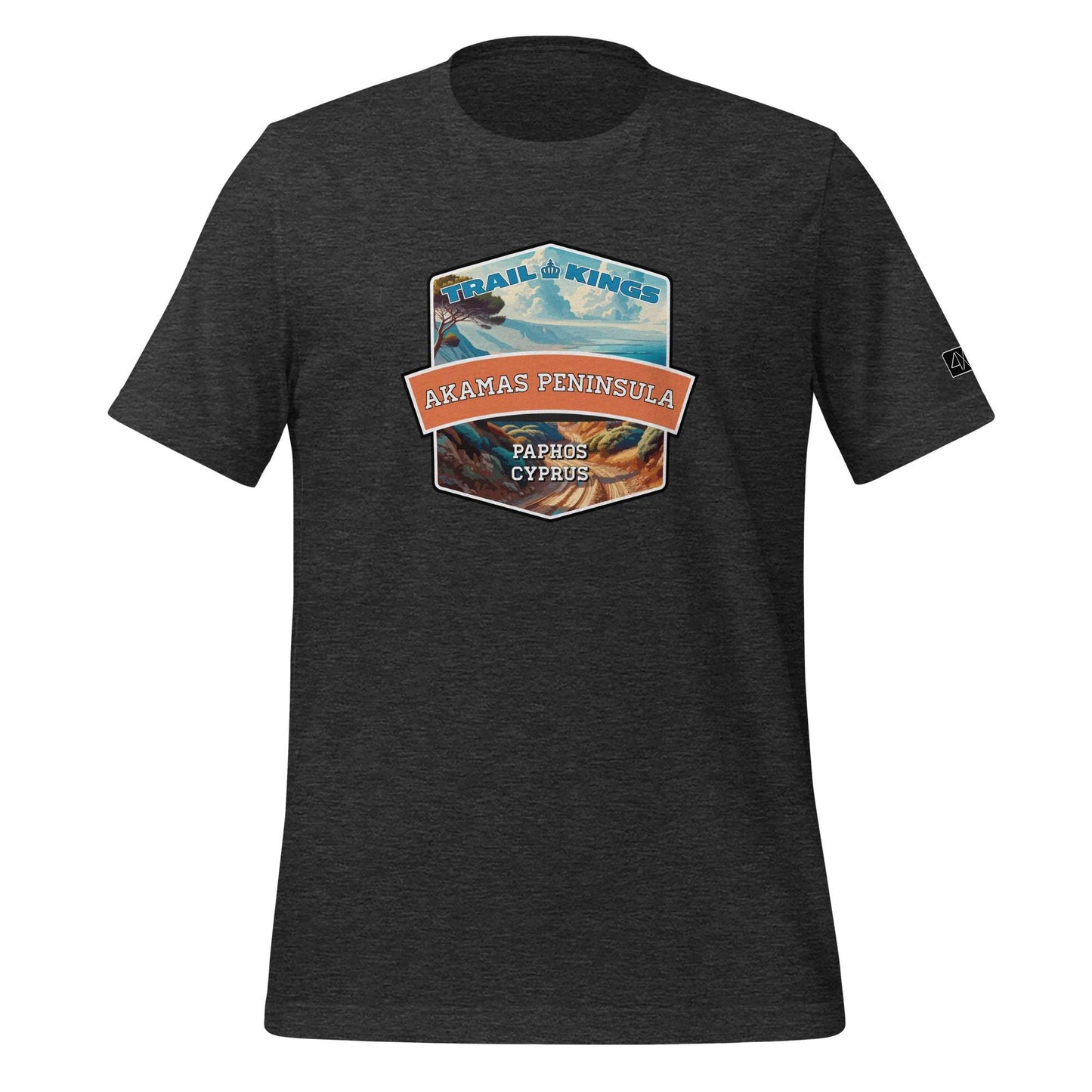 Trail Kings: Akamas Peninsula - Unisex t-shirt  in  Dark Grey Heather / 3XL  -  4XOD