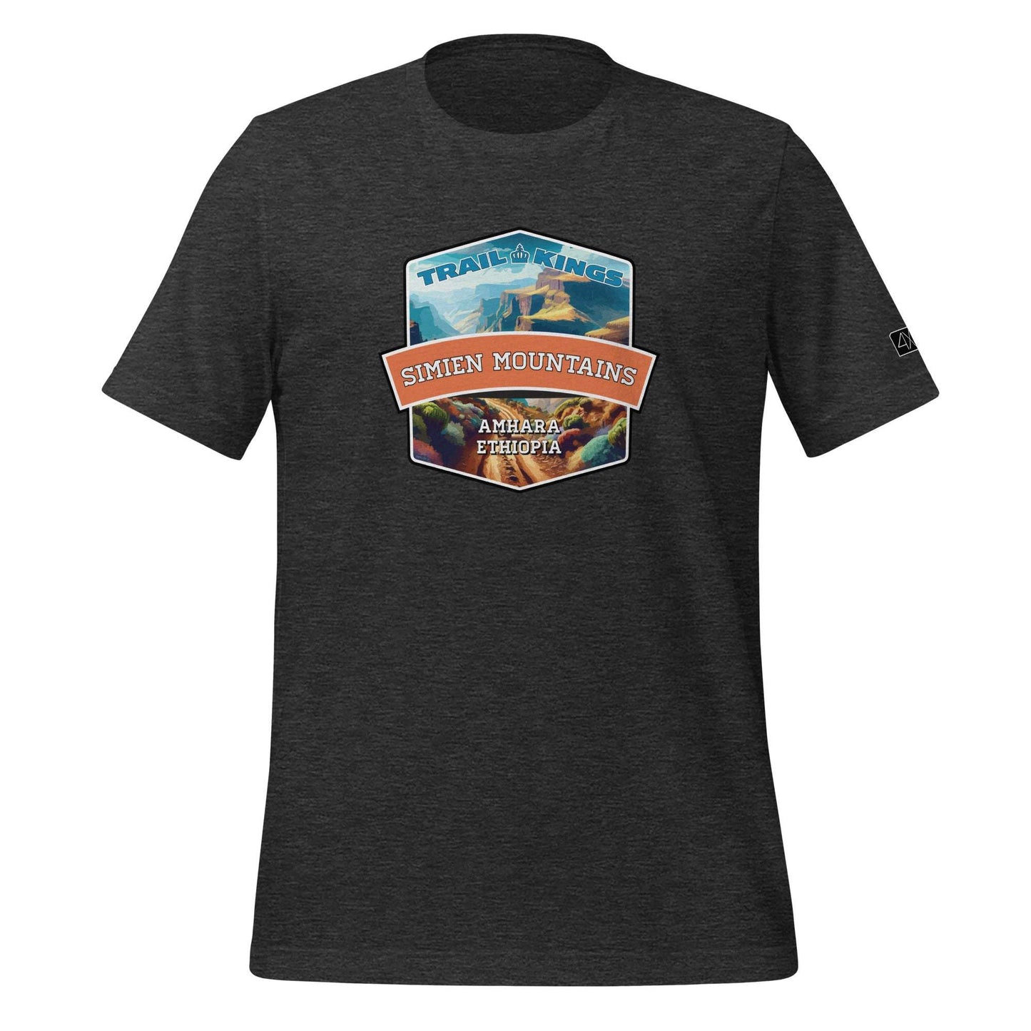 Trail Kings: Simien Mountains - Unisex t-shirt  in  Dark Grey Heather / 3XL  -  4XOD