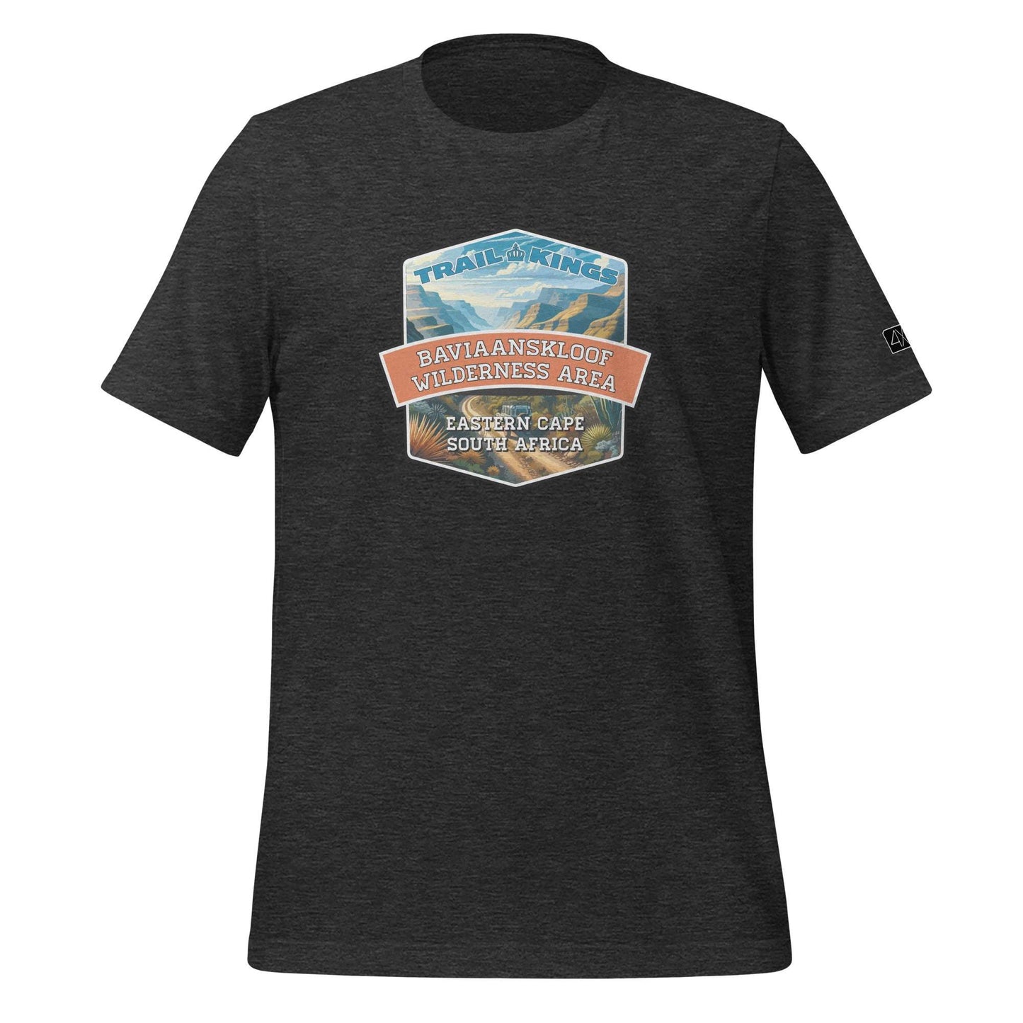 Trail Kings: Baviaanskloof Wilderness Area - Unisex t-shirt  in  Dark Grey Heather / 3XL  -  4XOD