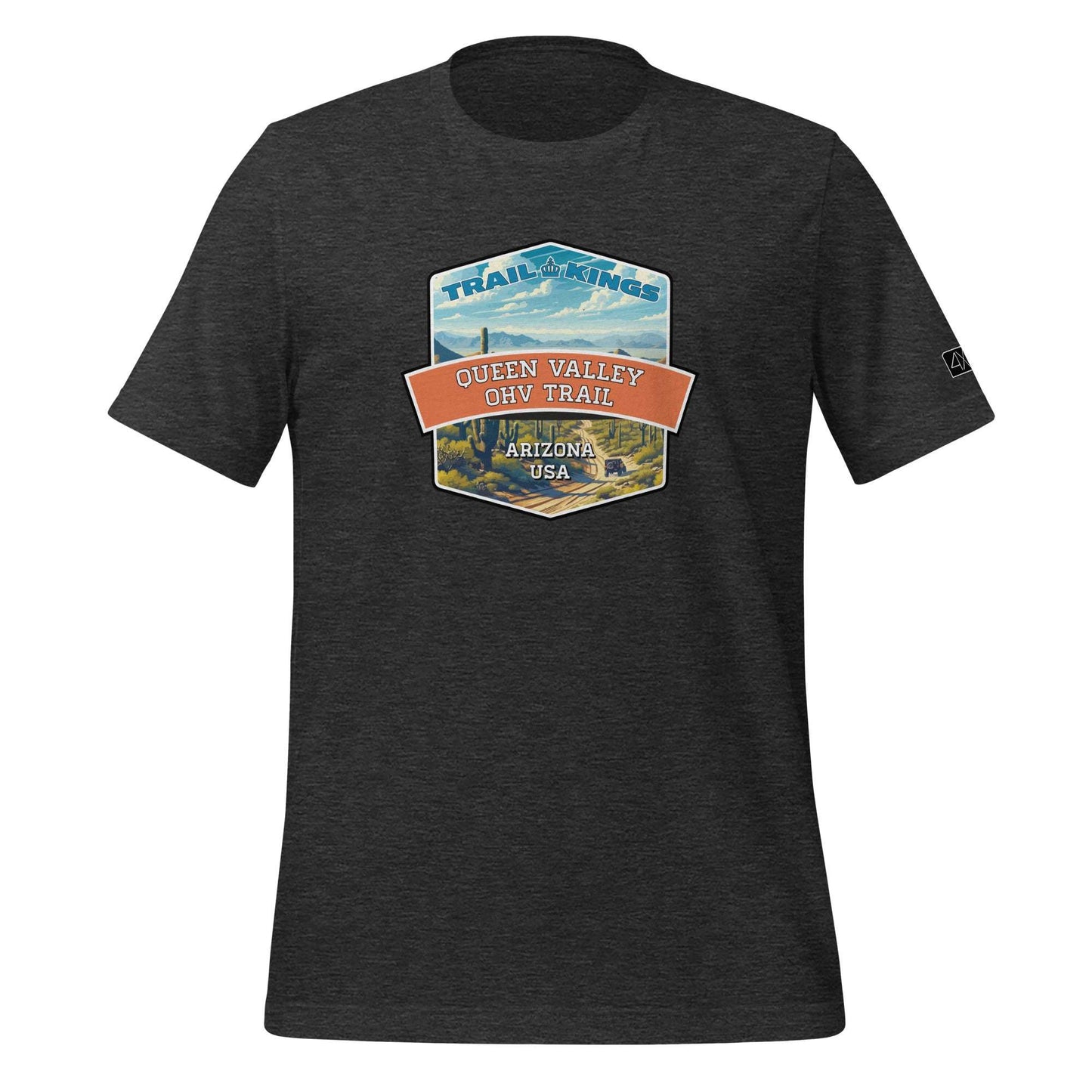 Trail Kings: Queen Valley OHV Trail - Unisex t-shirt  in  Dark Grey Heather / 3XL  -  4XOD