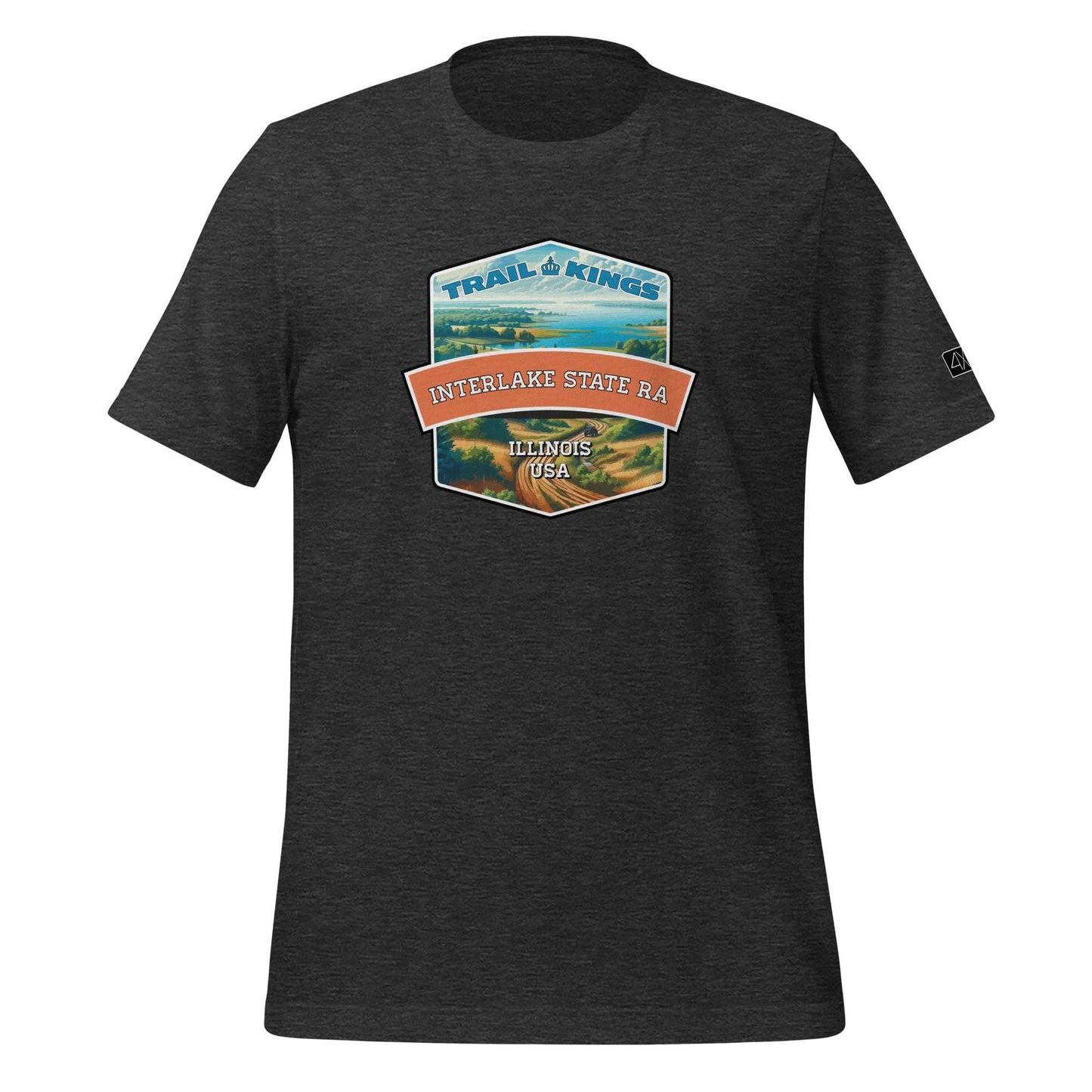 Trail Kings: Interlake State Recreation Area - Unisex t-shirt  in  Dark Grey Heather / 3XL  -  4XOD