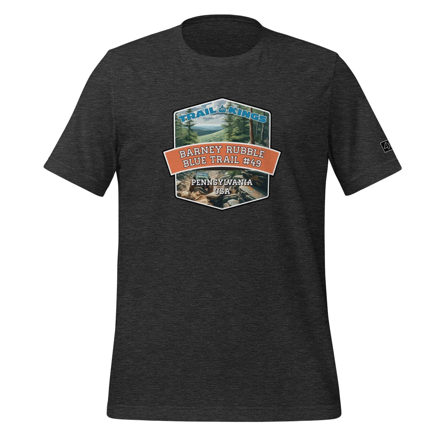 Trail Kings: Barney Rubble Blue Trail #49 - Unisex t-shirt  in  Dark Grey Heather / 3XL  -  4XOD