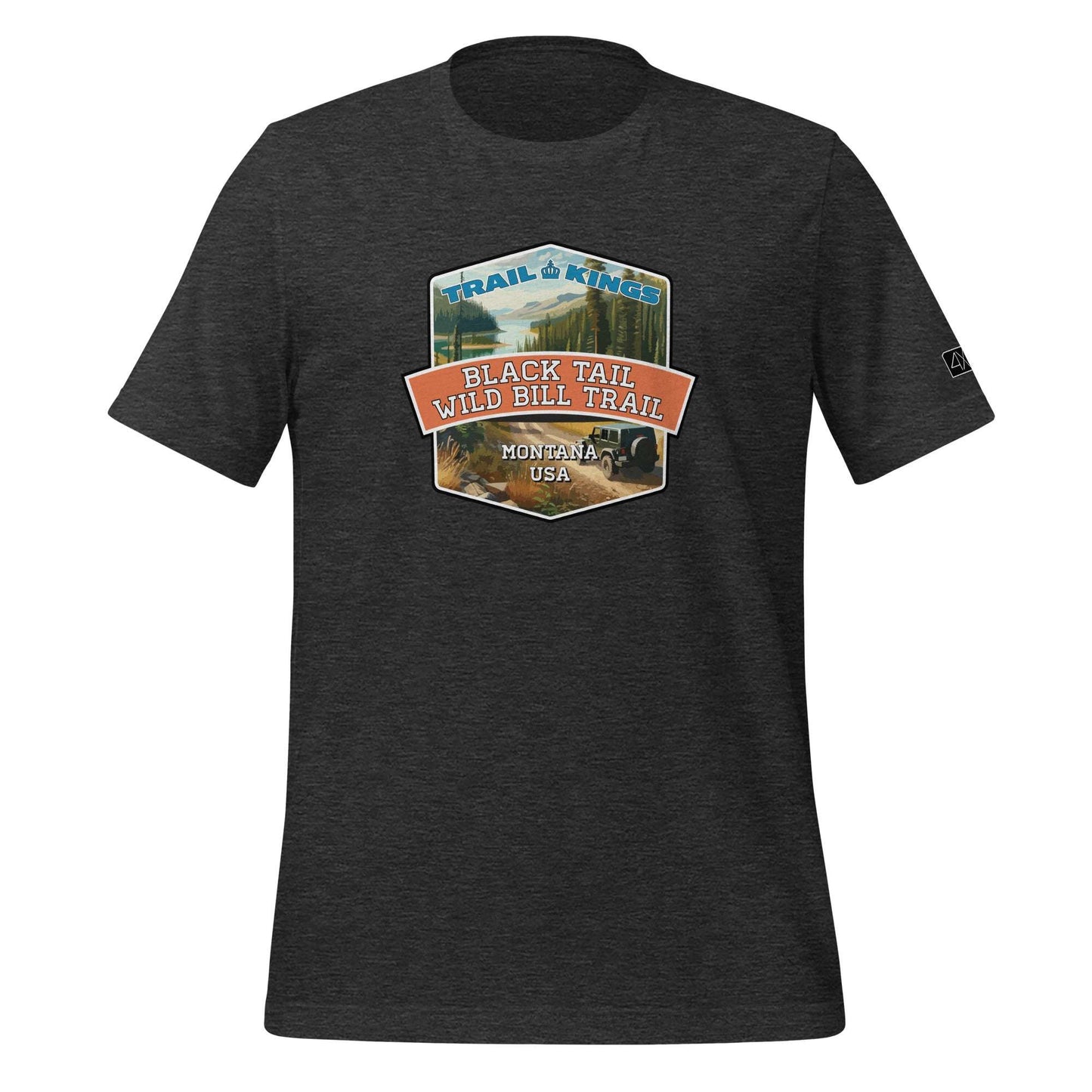 Trail Kings: Black Tail Wild Bill Trail - Unisex t-shirt  in  Dark Grey Heather / 3XL  -  4XOD