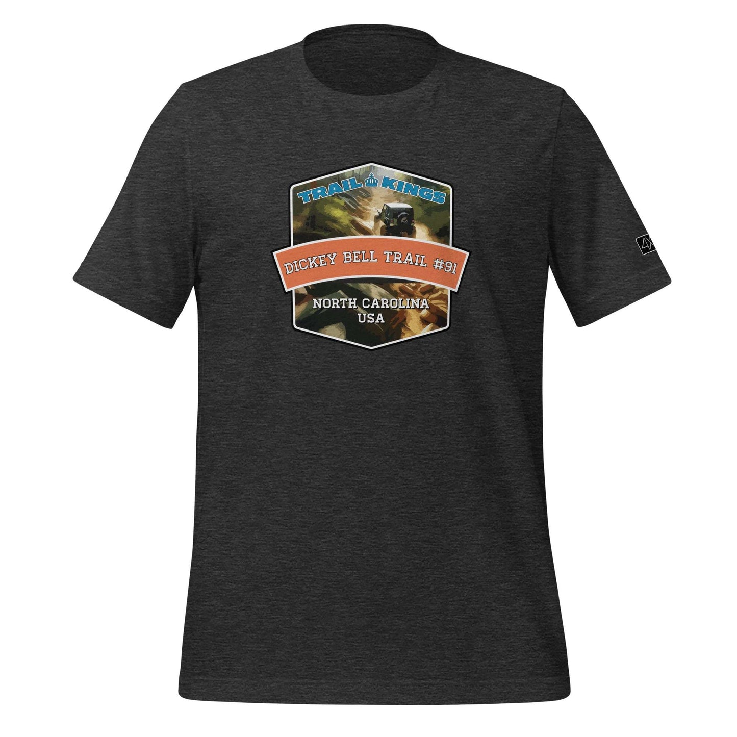 Trail Kings:  Dickey Bell Trail #91 - Unisex t-shirt  in  Dark Grey Heather / 3XL  -  4XOD