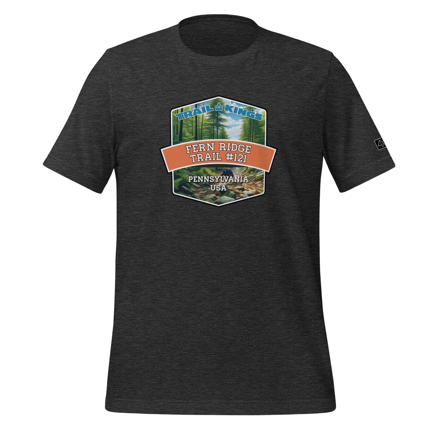 Trail Kings: Fern Ridge Trail #121 - Unisex t-shirt  in  Dark Grey Heather / 3XL  -  4XOD