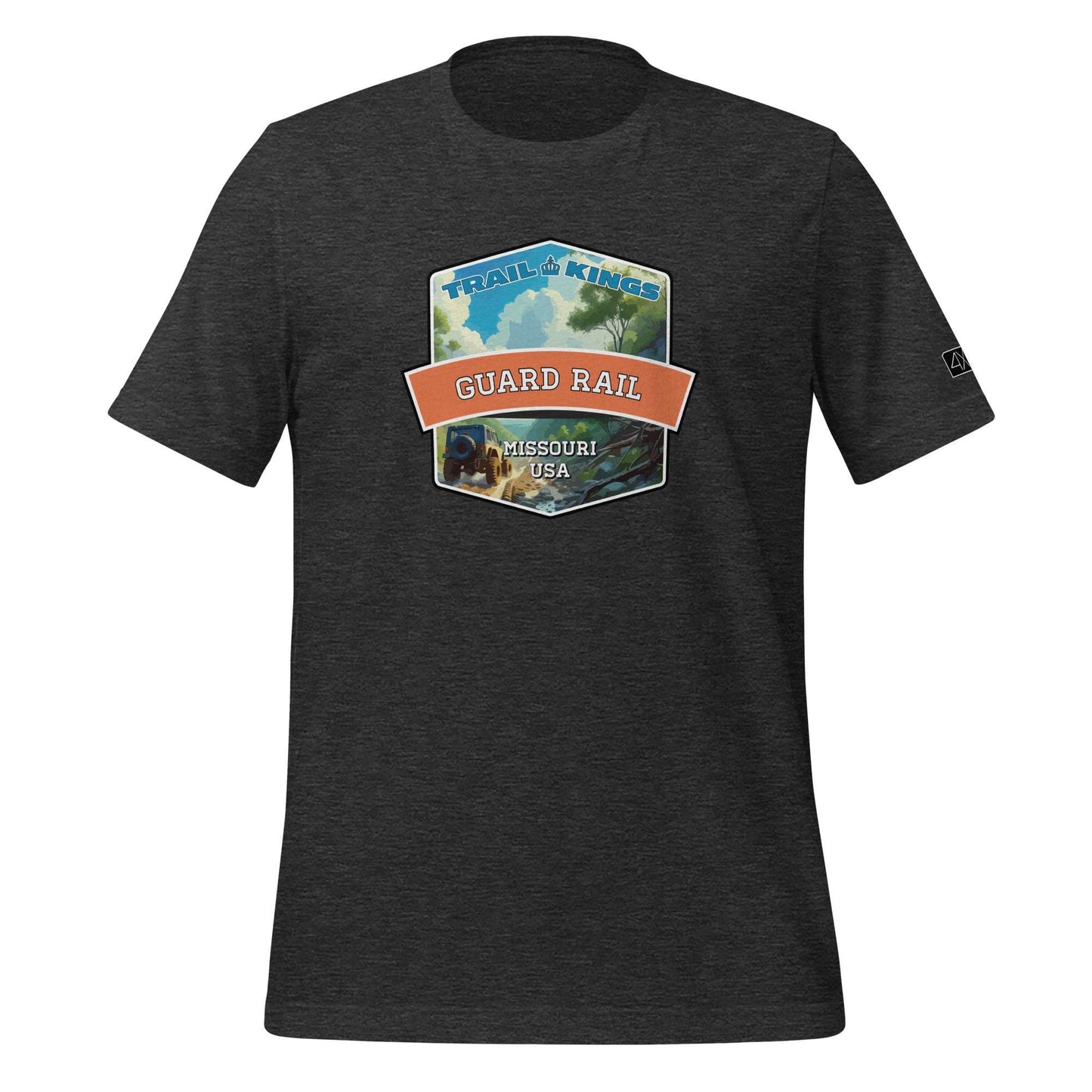 Trail Kings: Guard Rail - Unisex t-shirt  in  Dark Grey Heather / 3XL  -  4XOD