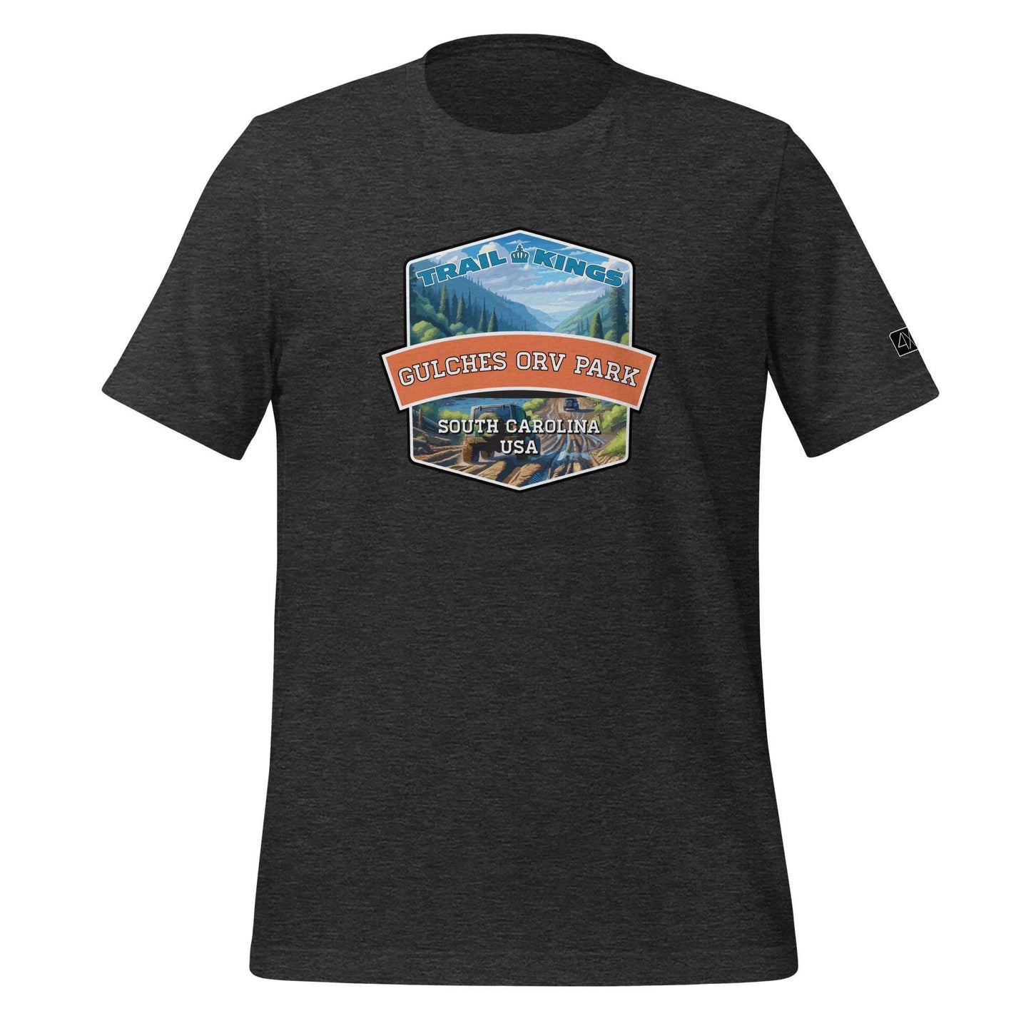 Trail Kings: Gulches Off Road Vehicle Park - Unisex t-shirt  in  Dark Grey Heather / 3XL  -  4XOD