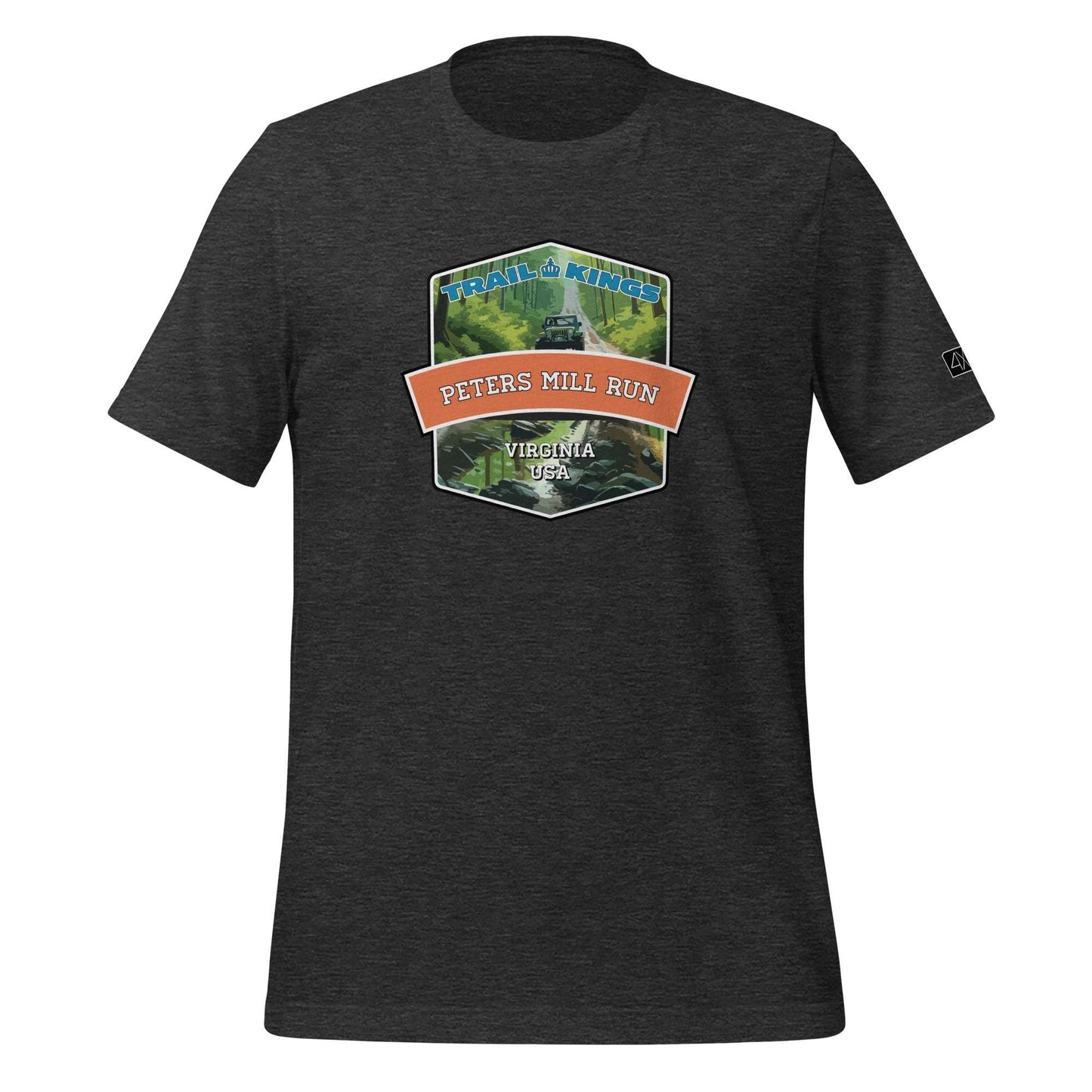 Trail Kings: Peters Mill Run - Unisex t-shirt  in  Dark Grey Heather / 3XL  -  4XOD