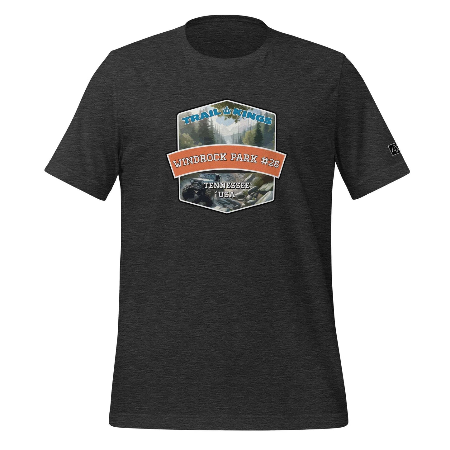 Trail Kings: Windrock Park #26 - Unisex t-shirt  in  Dark Grey Heather / 3XL  -  4XOD