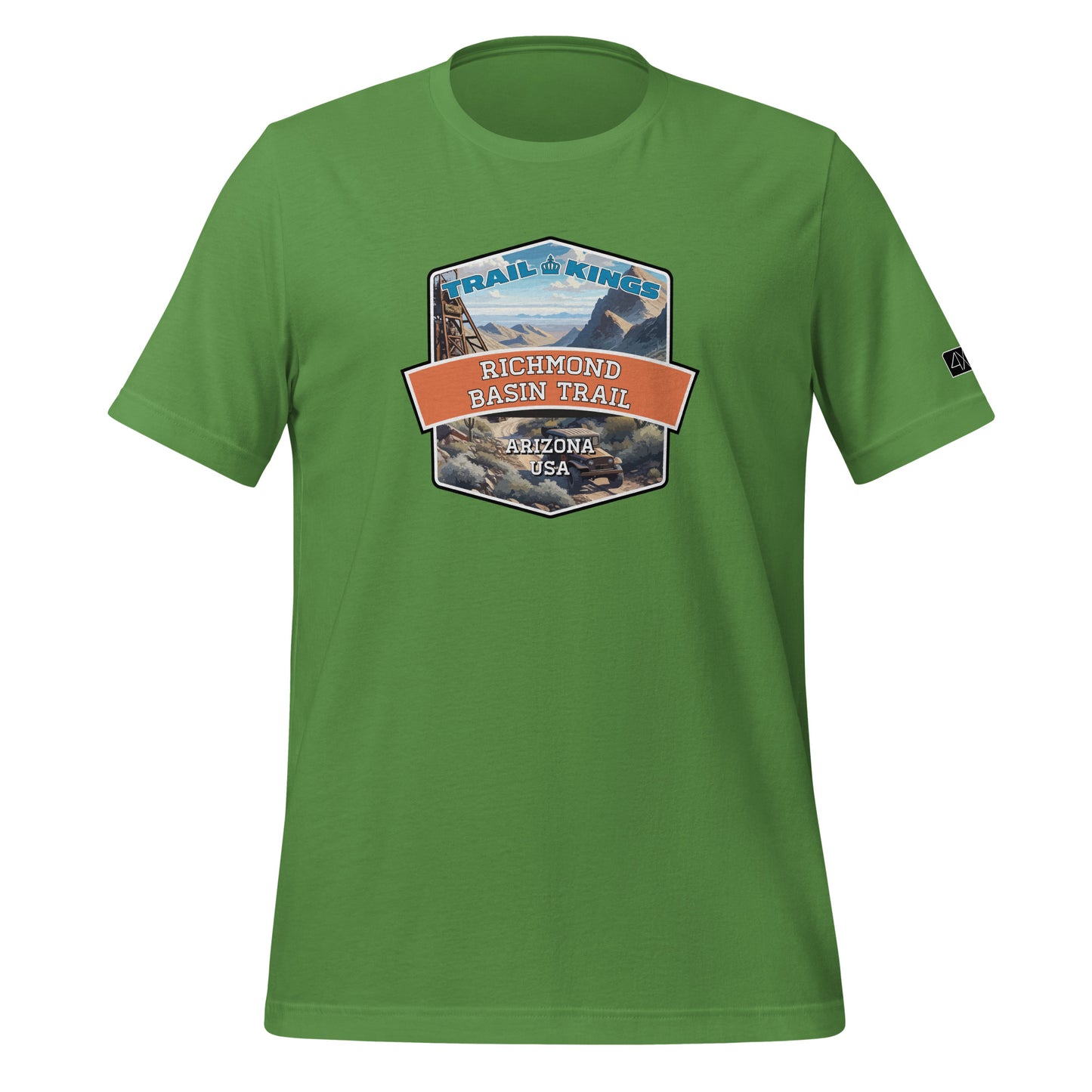 Trail Kings: Richmond Basin Trail - Unisex t-shirt  in  Leaf / 3XL  -  4XOD: Gear Up, Stand Out - Adventure Awaits!