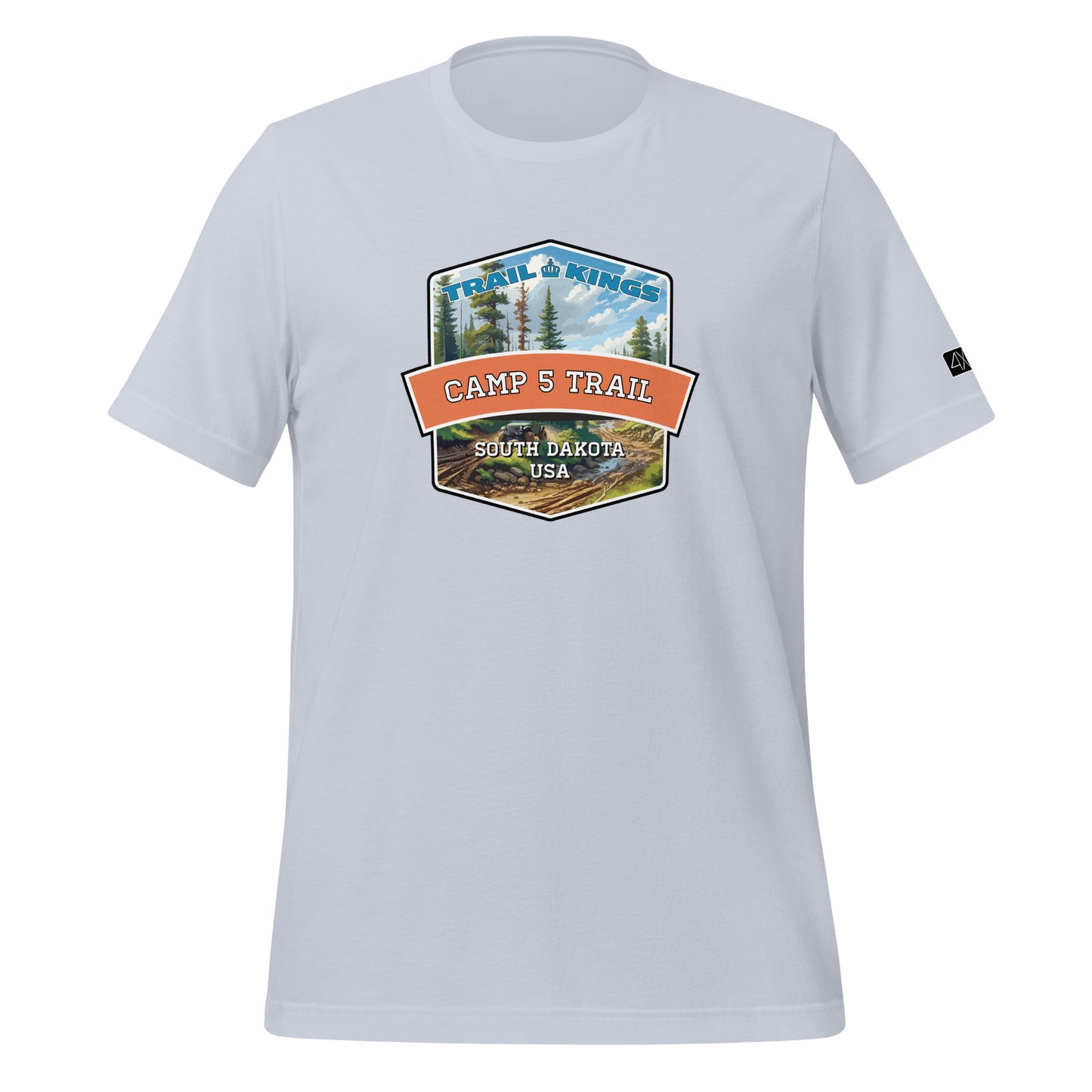 Trail Kings: Camp 5 Trail - Unisex t-shirt  in  Light Blue / 2XL  -  4XOD