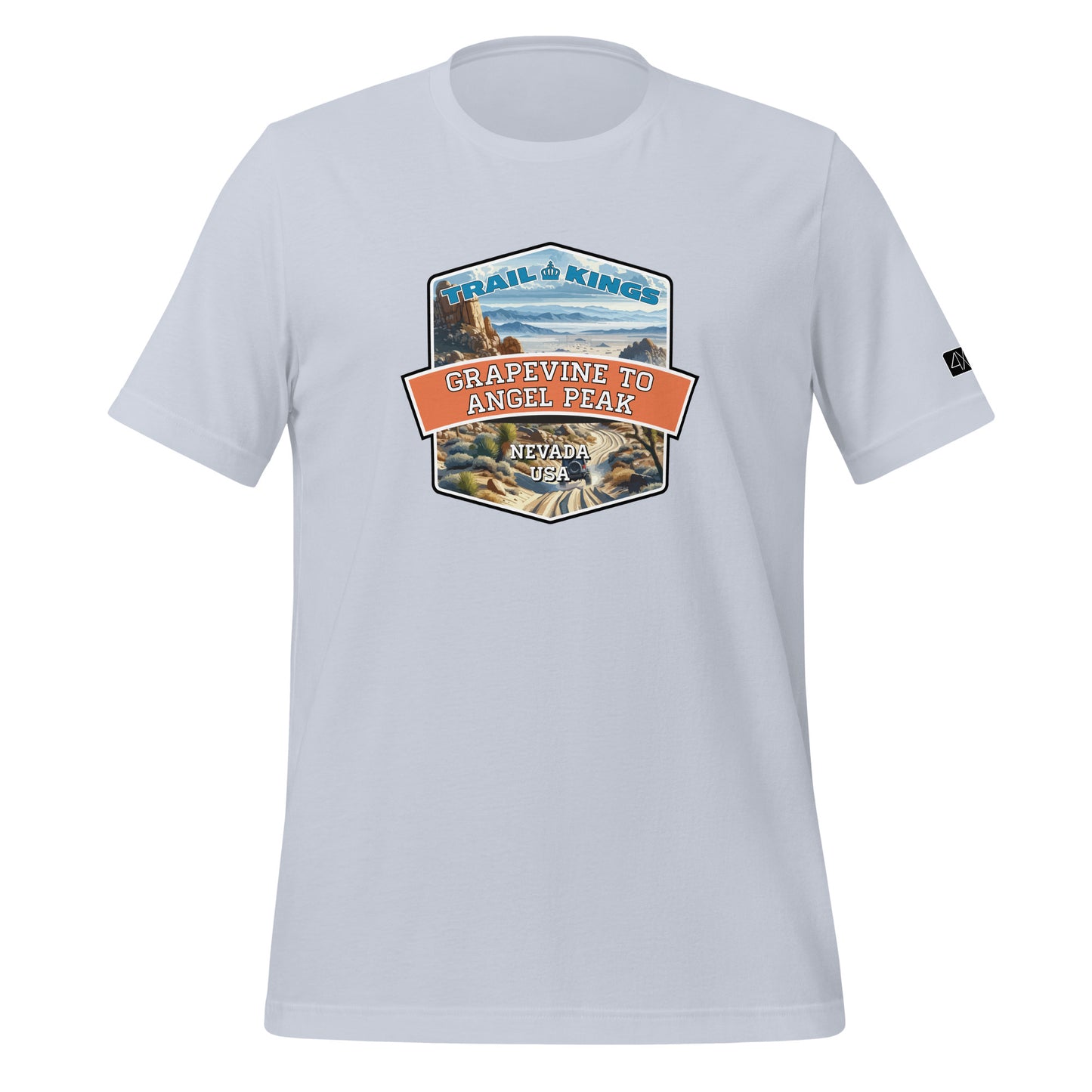 Trail Kings: Grapevine to Angel Peak - Unisex t-shirt  in  Light Blue / 2XL  -  4XOD