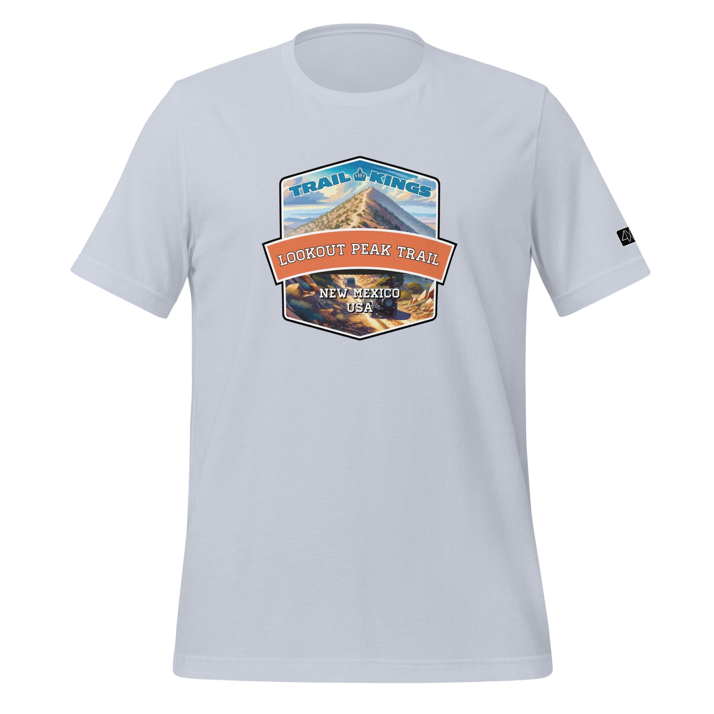 Trail Kings: Lookout Peak Trail - Unisex t-shirt  in  Light Blue / 2XL  -  4XOD