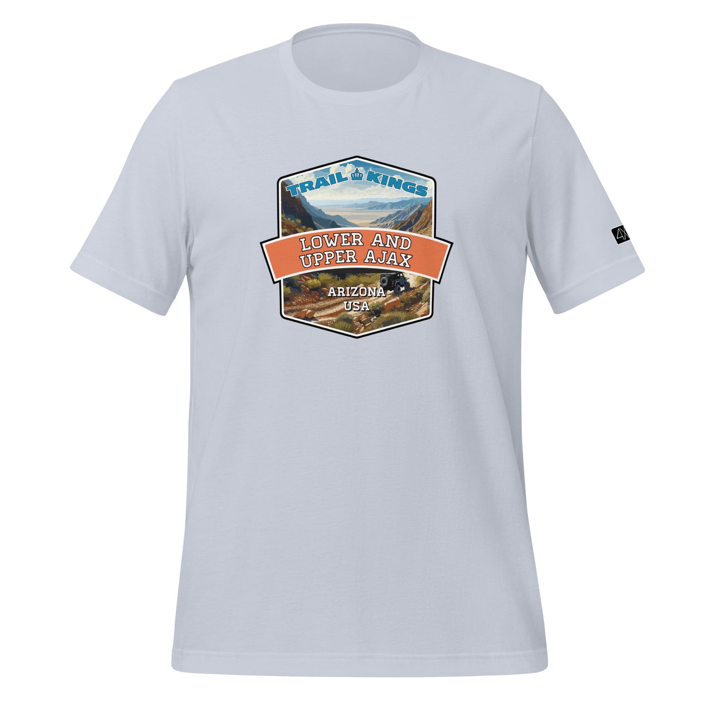 Trail Kings: Lower and Upper Ajax - Unisex t-shirt  in  Light Blue / 2XL  -  4XOD: Gear Up, Stand Out - Adventure Awaits!