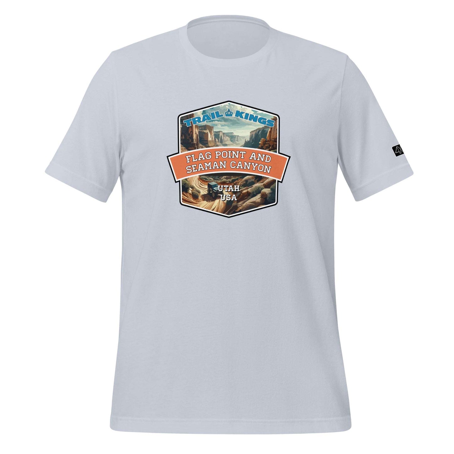 Trail Kings: Flag Point and Seaman Canyon - Unisex t-shirt  in  Light Blue / 2XL  -  4XOD