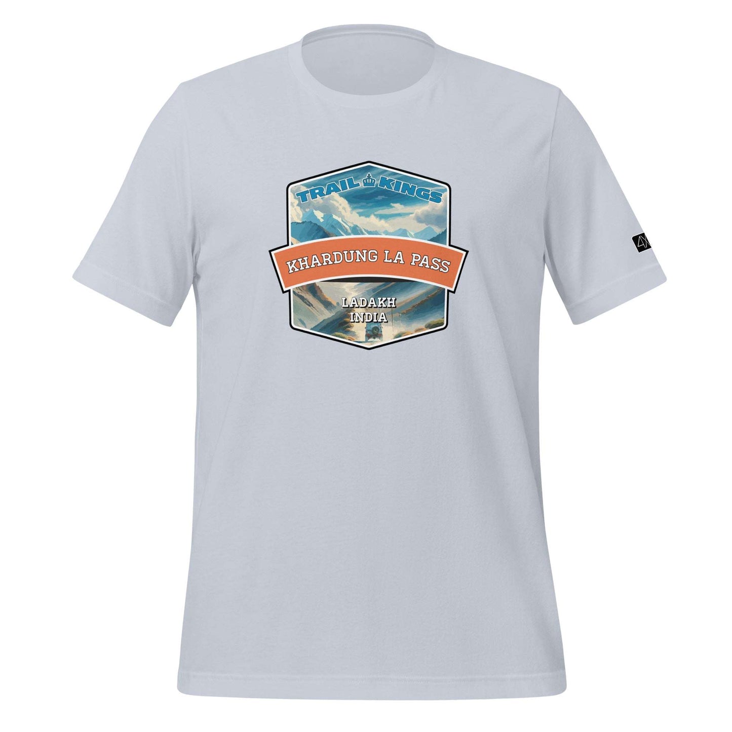 Trail Kings: Khardung La Pass - Unisex t-shirt  in  Light Blue / 2XL  -  4XOD