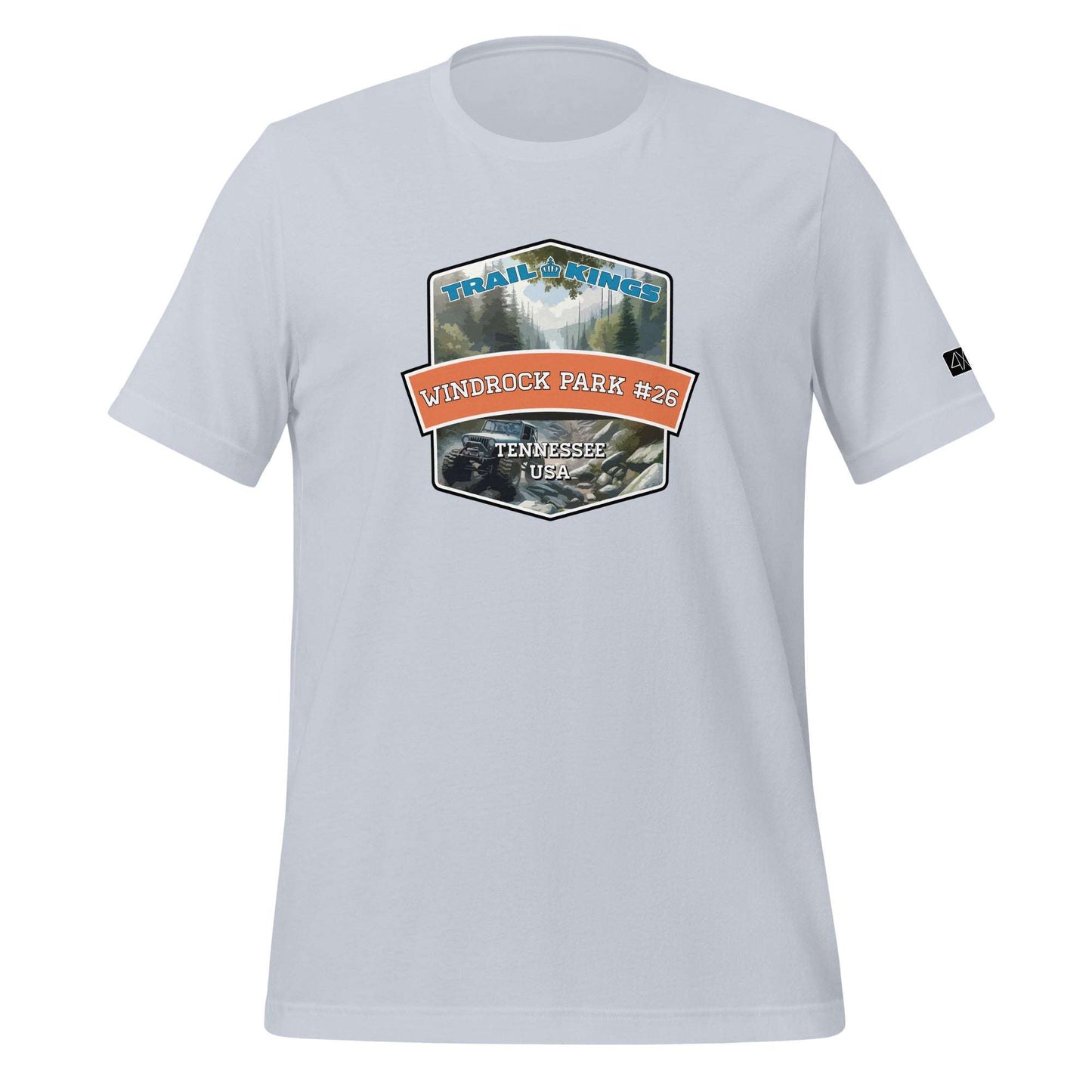 Trail Kings: Windrock Park #26 - Unisex t-shirt  in  Light Blue / 2XL  -  4XOD