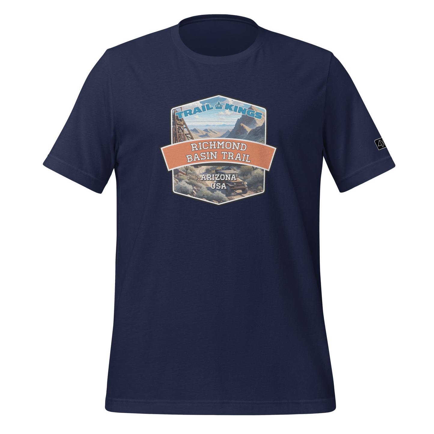 Trail Kings: Richmond Basin Trail - Unisex t-shirt  in  Navy / 3XL  -  4XOD: Gear Up, Stand Out - Adventure Awaits!