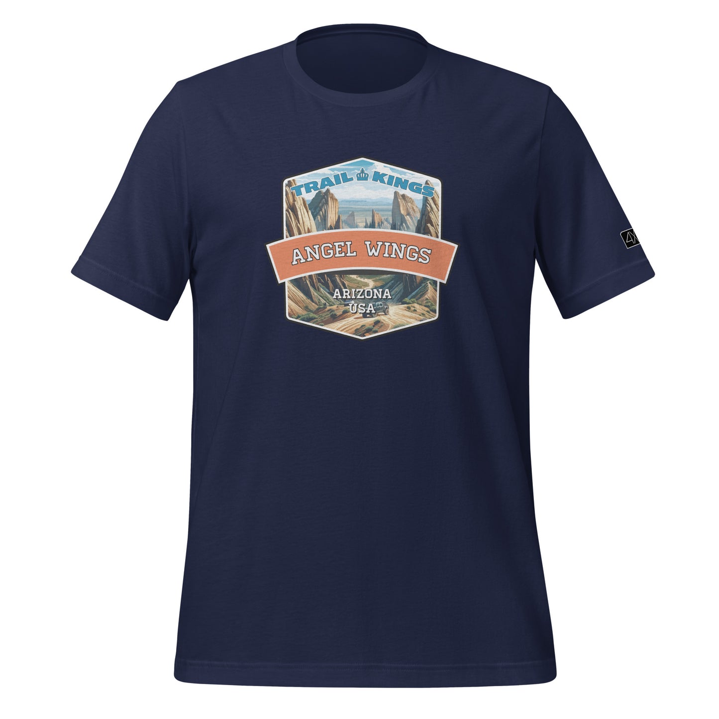 Trail Kings: Angel Wings - Unisex t-shirt  in  Navy / 3XL  -  4XOD: Gear Up, Stand Out - Adventure Awaits!