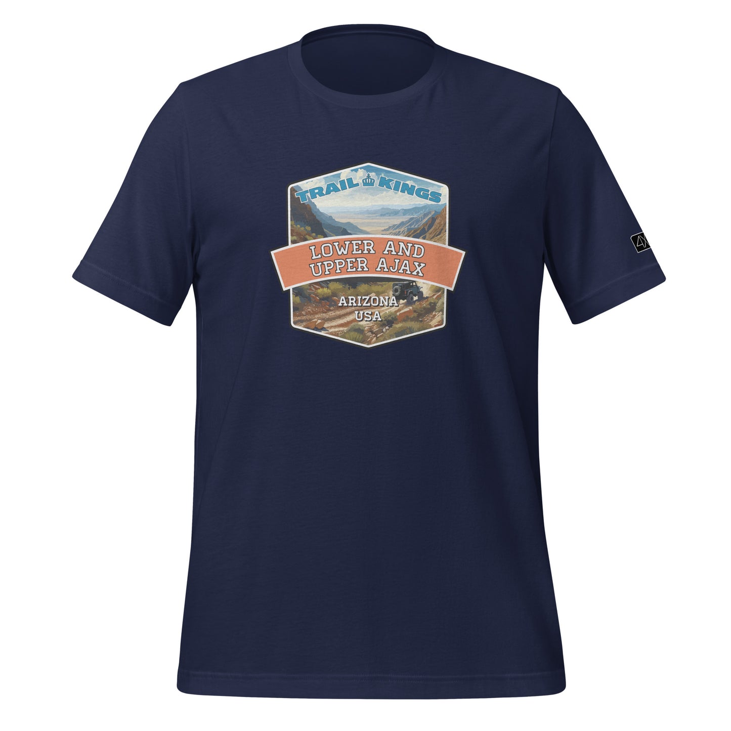 Trail Kings: Lower and Upper Ajax - Unisex t-shirt  in  Navy / 3XL  -  4XOD: Gear Up, Stand Out - Adventure Awaits!