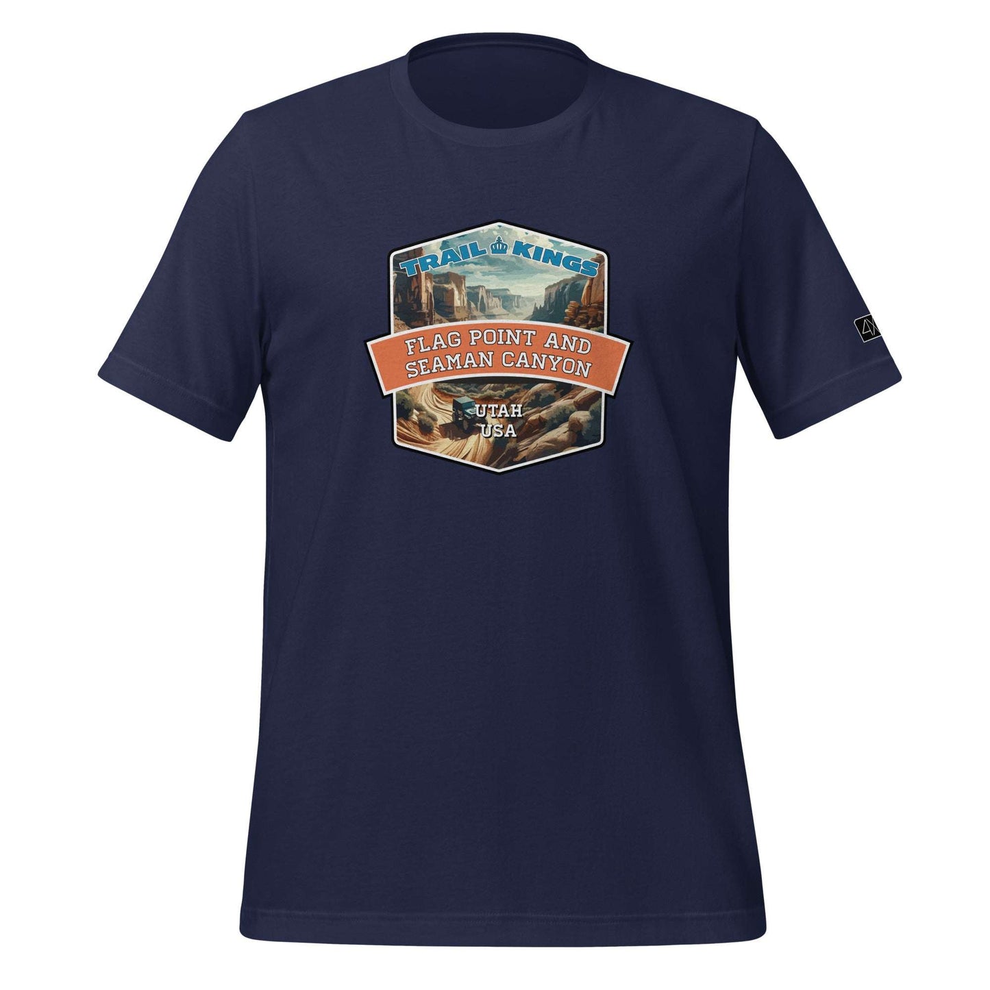 Trail Kings: Flag Point and Seaman Canyon - Unisex t-shirt  in  Navy / 3XL  -  4XOD