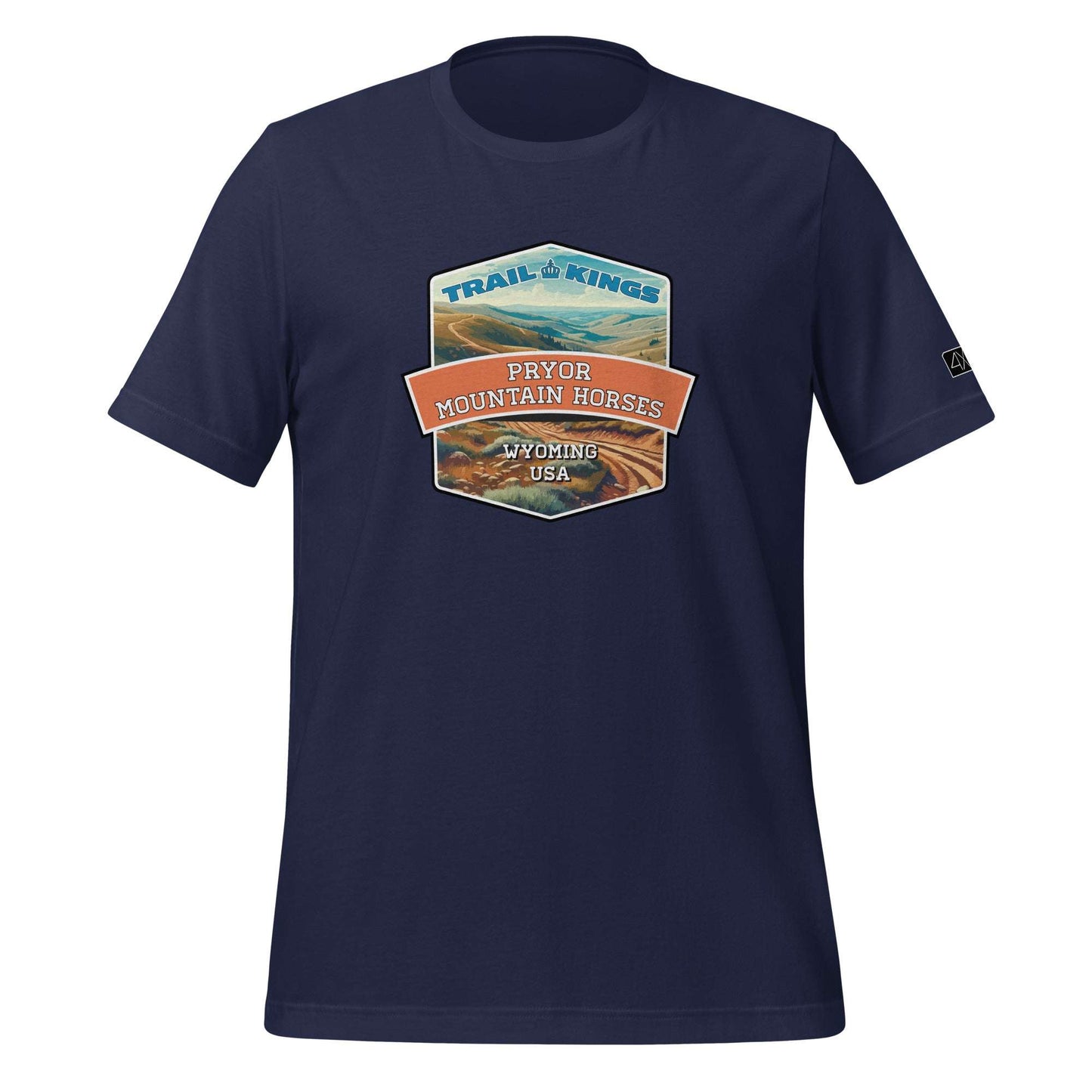 Trail Kings: Pryor Mountain Horses - Unisex t-shirt  in  Navy / 3XL  -  4XOD