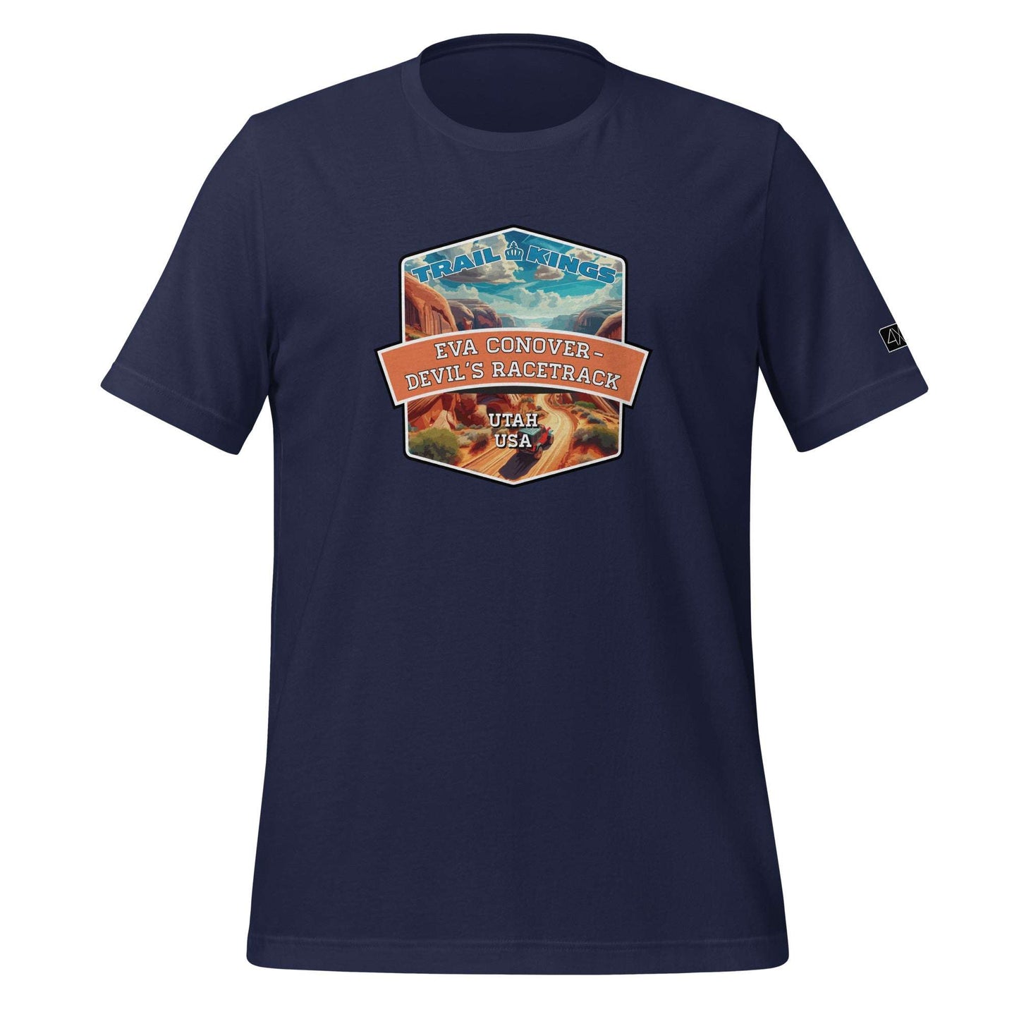 Trail Kings: Eva Conover - Devil's Racetrack - Unisex t-shirt  in  Navy / 3XL  -  4XOD