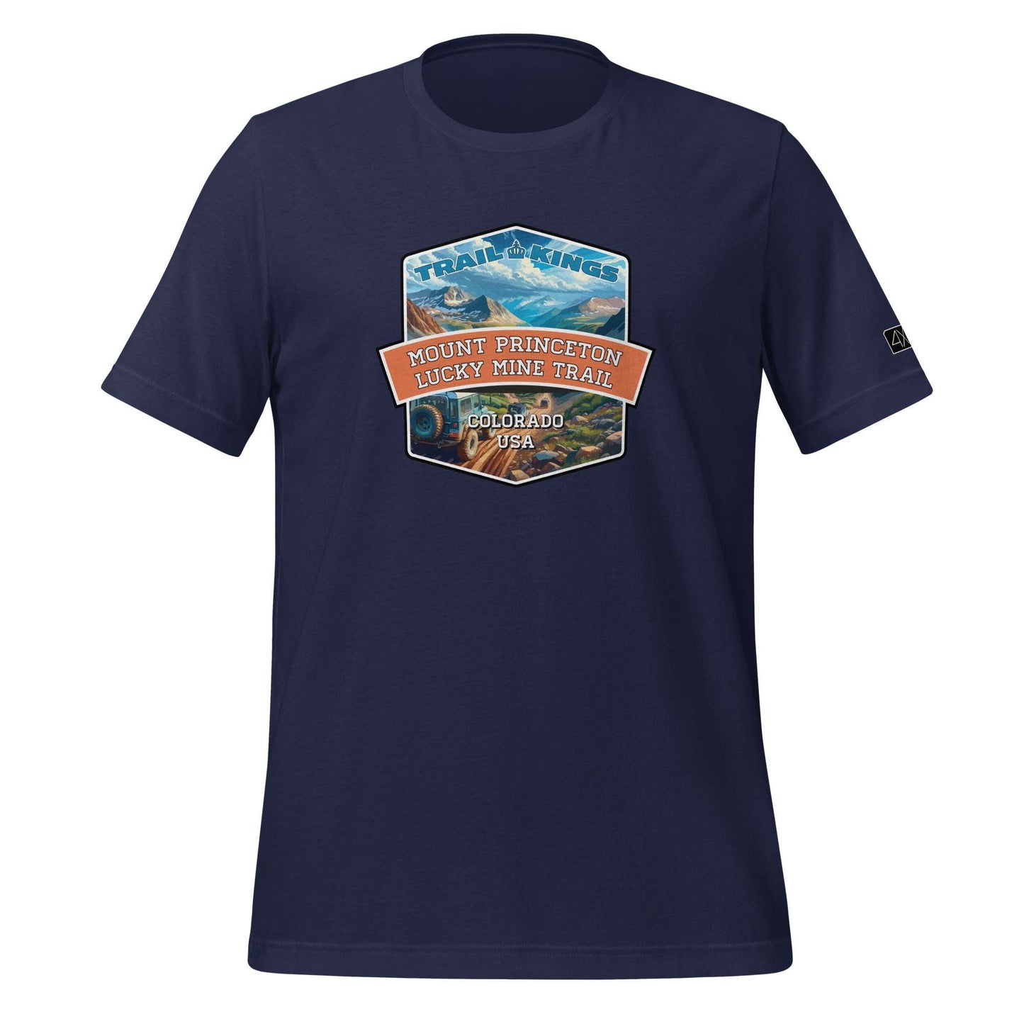 Trail Kings: Mount Princeton Lucky Mine Trail - Unisex t-shirt  in  Navy / 3XL  -  4XOD