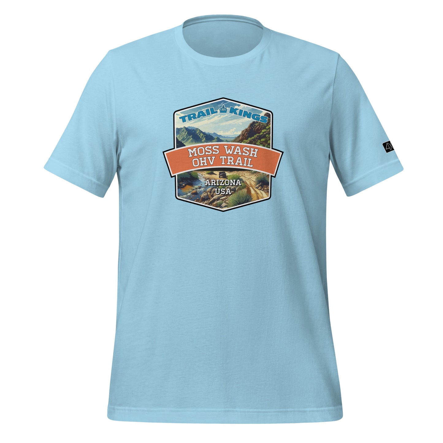 Trail Kings: Moss Wash OHV Trail - Unisex t-shirt  in  Ocean Blue / 3XL  -  4XOD: Gear Up, Stand Out - Adventure Awaits!