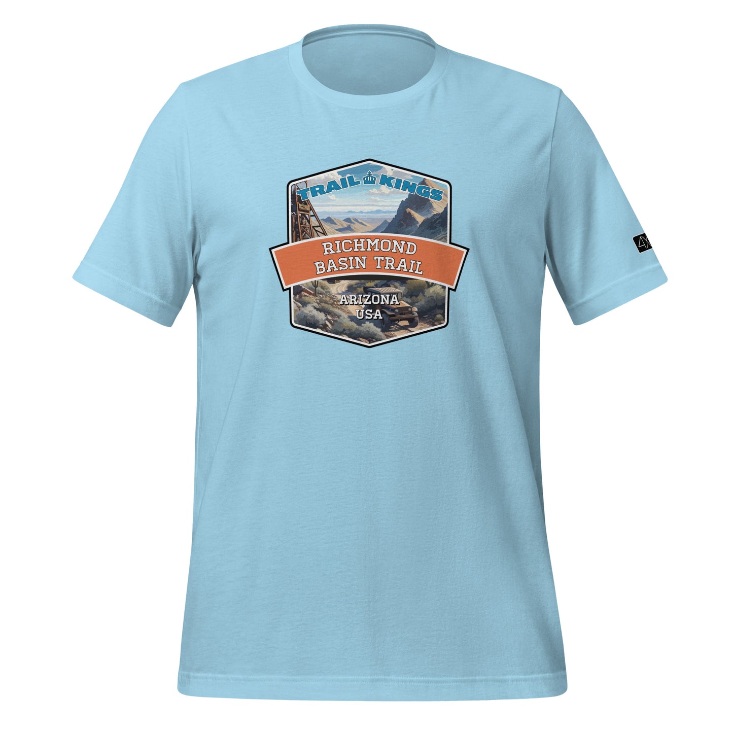 Trail Kings: Richmond Basin Trail - Unisex t-shirt  in  Ocean Blue / 3XL  -  4XOD: Gear Up, Stand Out - Adventure Awaits!