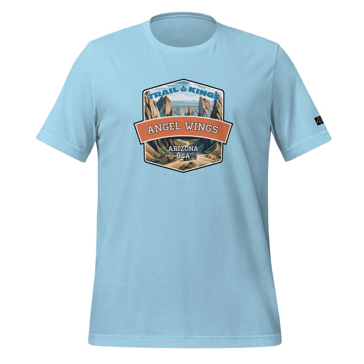 Trail Kings: Angel Wings - Unisex t-shirt  in  Ocean Blue / 3XL  -  4XOD: Gear Up, Stand Out - Adventure Awaits!