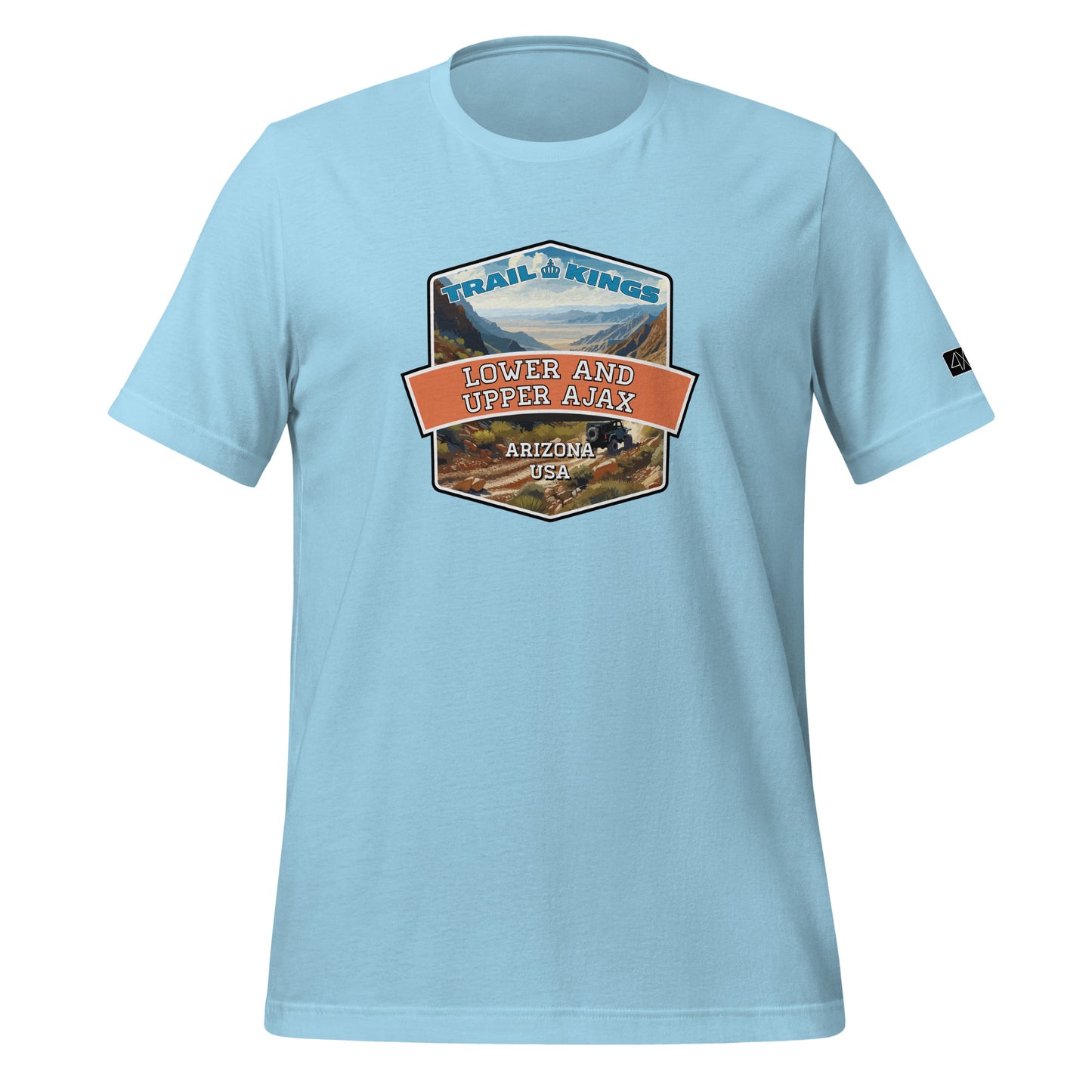 Trail Kings: Lower and Upper Ajax - Unisex t-shirt  in  Ocean Blue / 3XL  -  4XOD: Gear Up, Stand Out - Adventure Awaits!