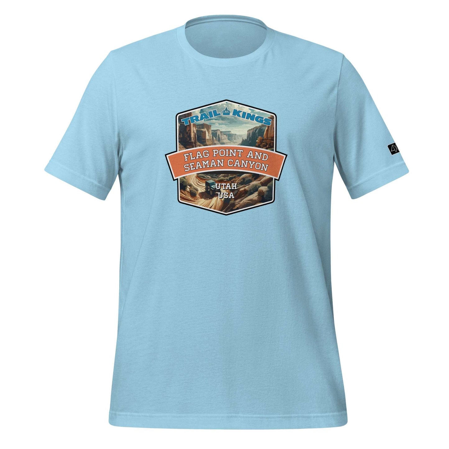 Trail Kings: Flag Point and Seaman Canyon - Unisex t-shirt  in  Ocean Blue / 3XL  -  4XOD