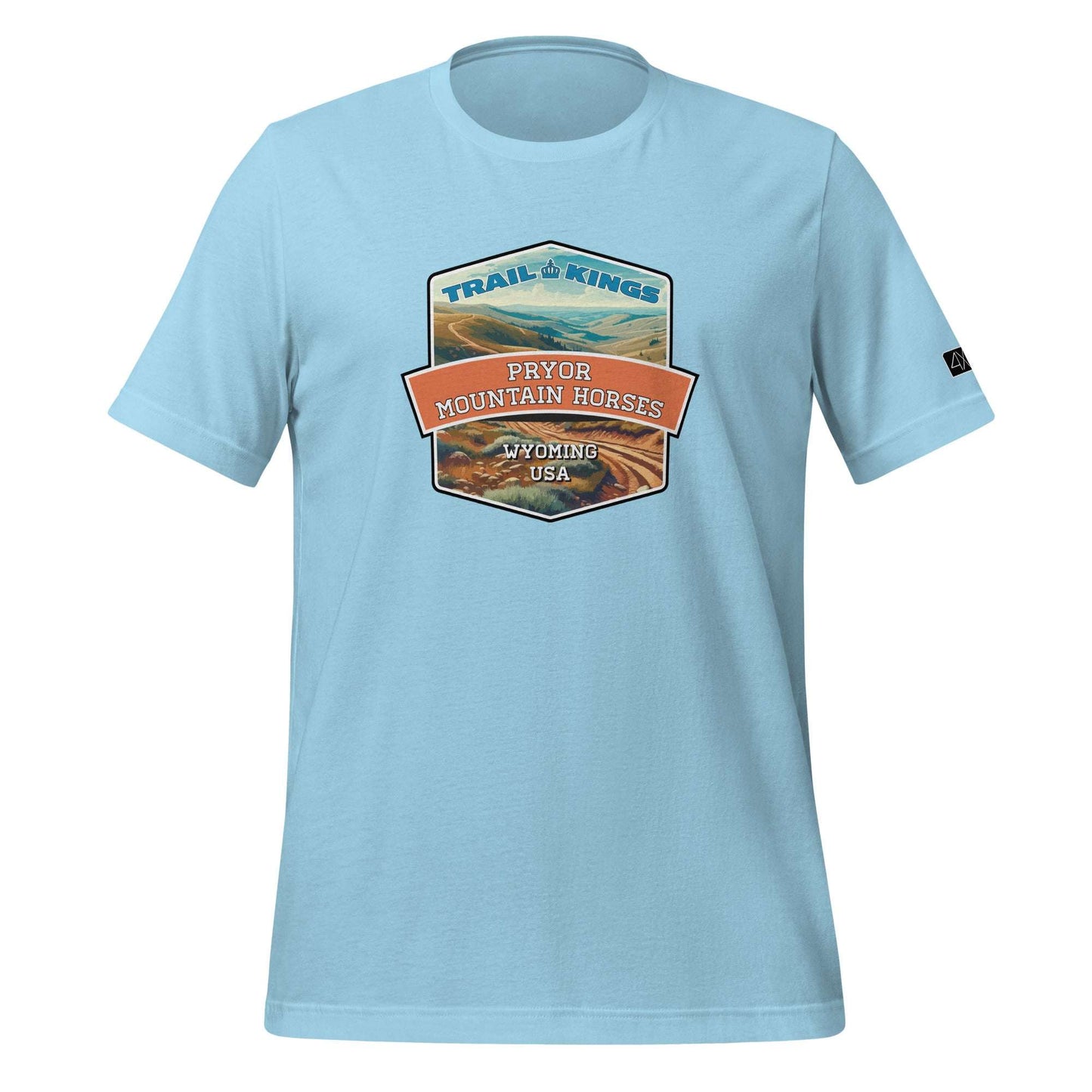 Trail Kings: Pryor Mountain Horses - Unisex t-shirt  in  Ocean Blue / 3XL  -  4XOD