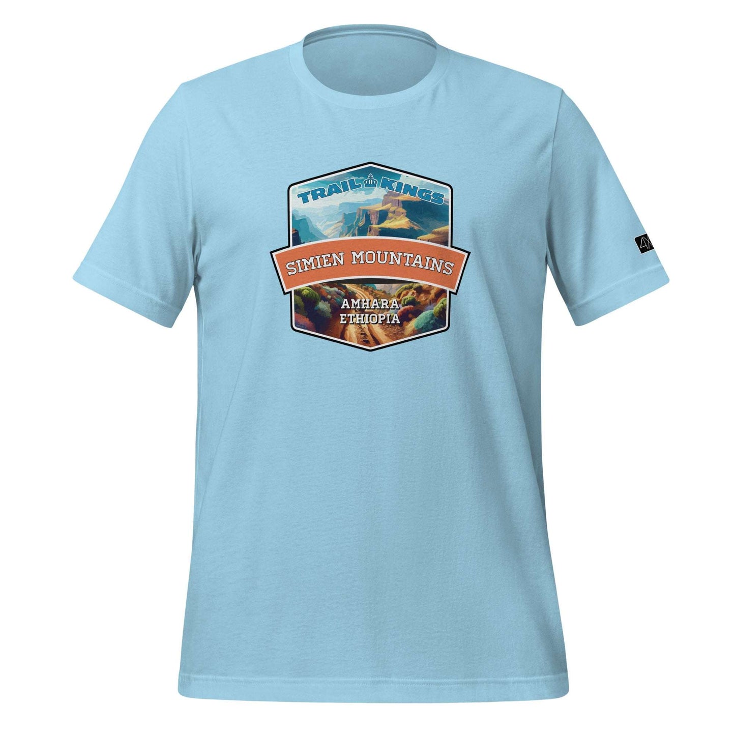 Trail Kings: Simien Mountains - Unisex t-shirt  in  Ocean Blue / 3XL  -  4XOD