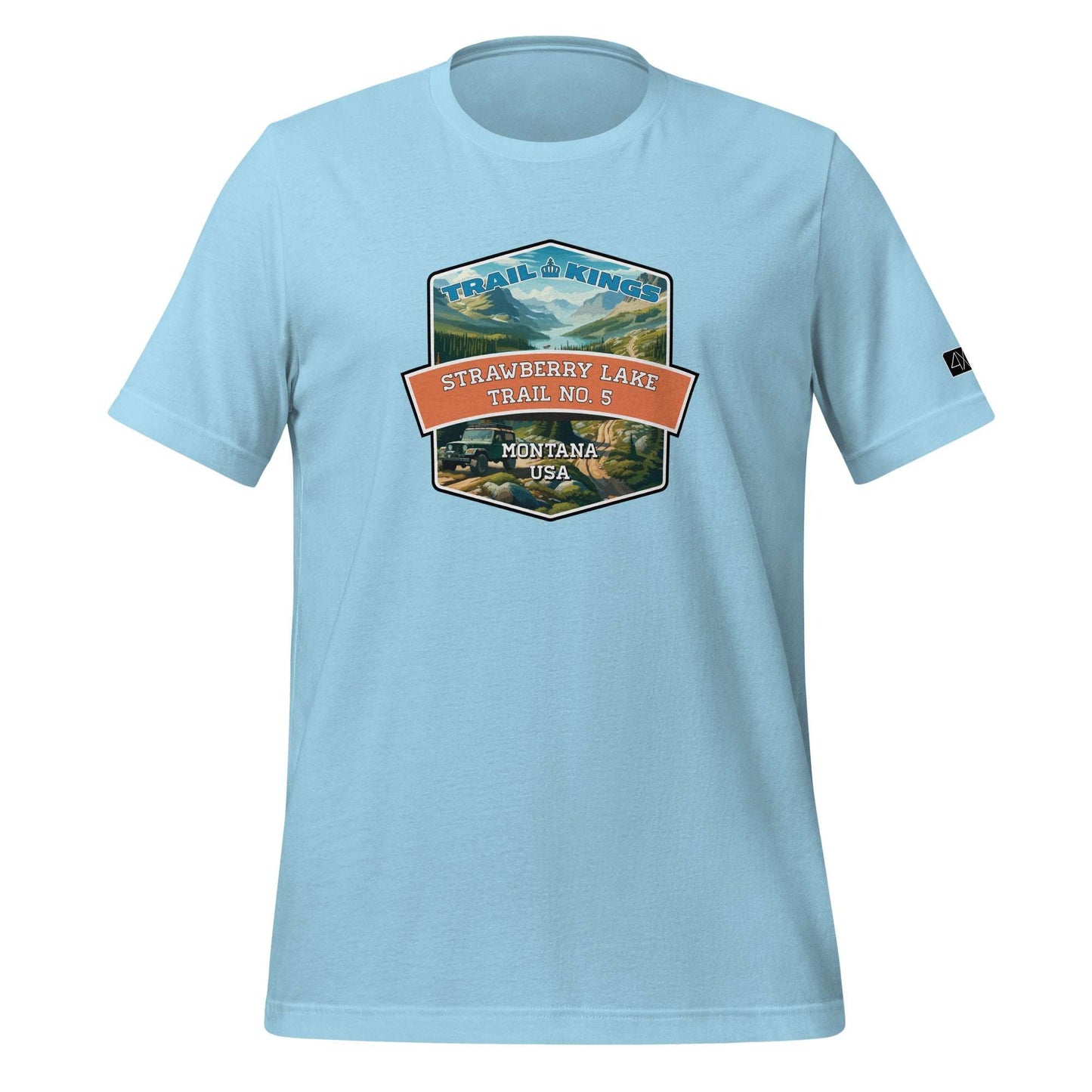 Trail Kings: Strawberry Lake Trail No. 5 - Unisex t-shirt  in  Ocean Blue / 3XL  -  4XOD