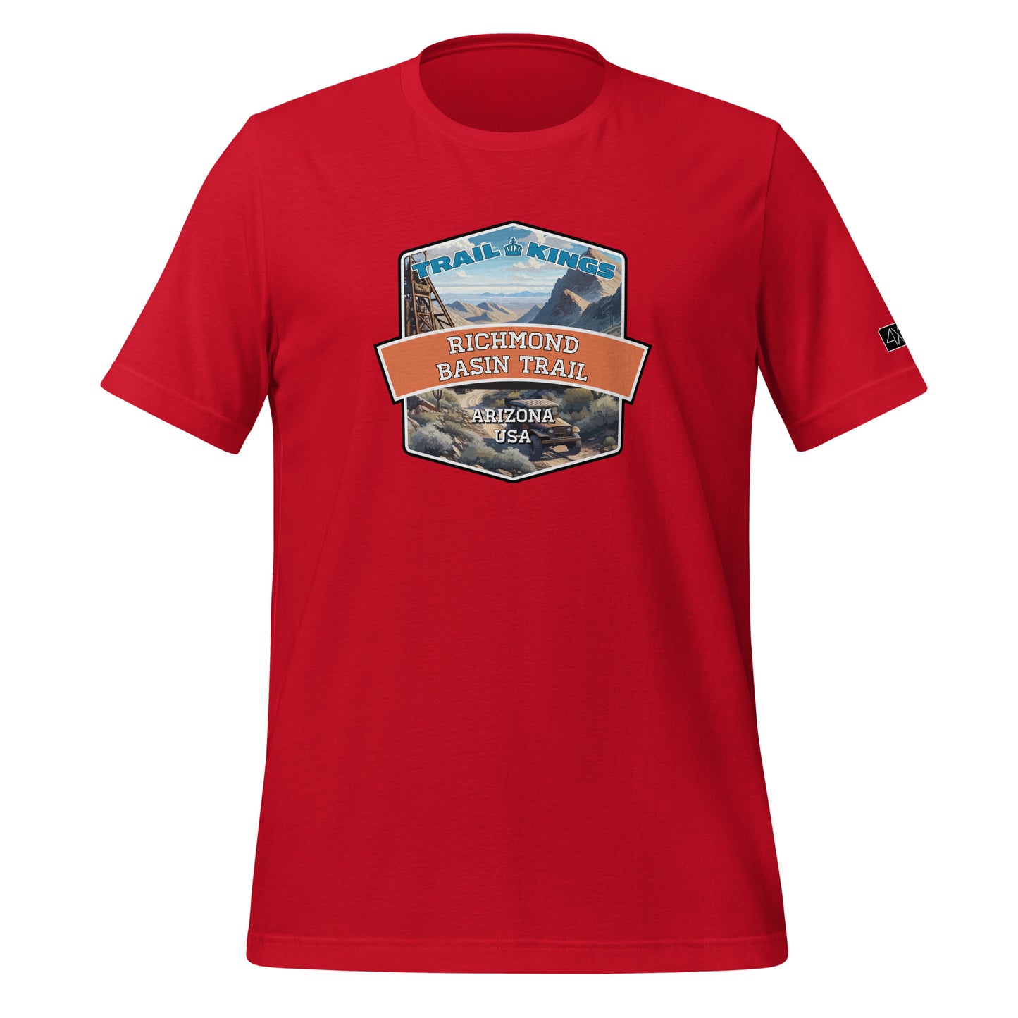 Trail Kings: Richmond Basin Trail - Unisex t-shirt  in  Red / 3XL  -  4XOD: Gear Up, Stand Out - Adventure Awaits!