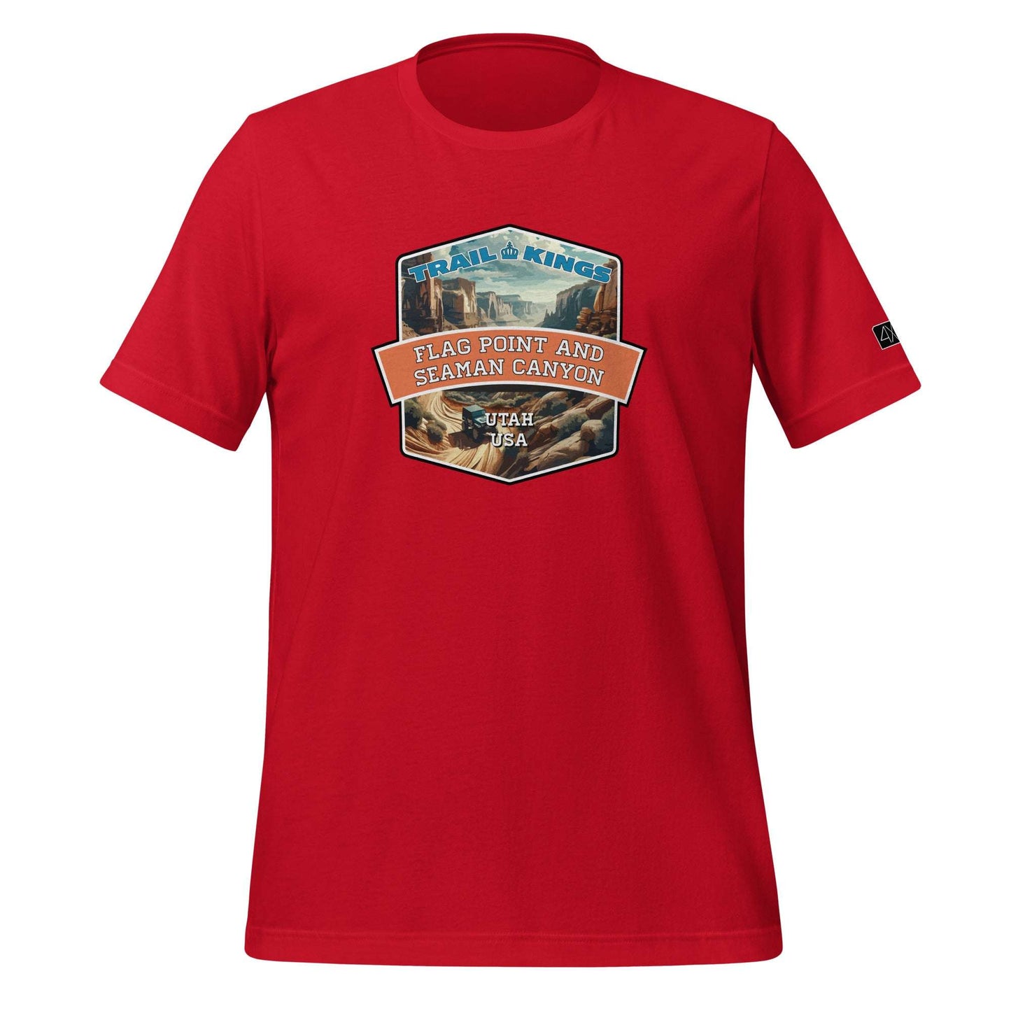 Trail Kings: Flag Point and Seaman Canyon - Unisex t-shirt  in  Red / 3XL  -  4XOD