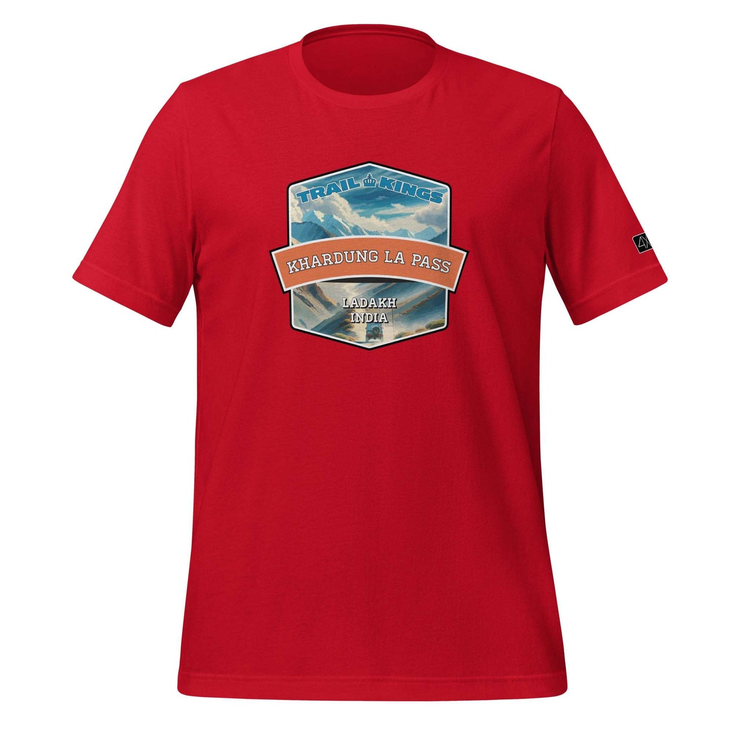 Trail Kings: Khardung La Pass - Unisex t-shirt  in  Red / 3XL  -  4XOD