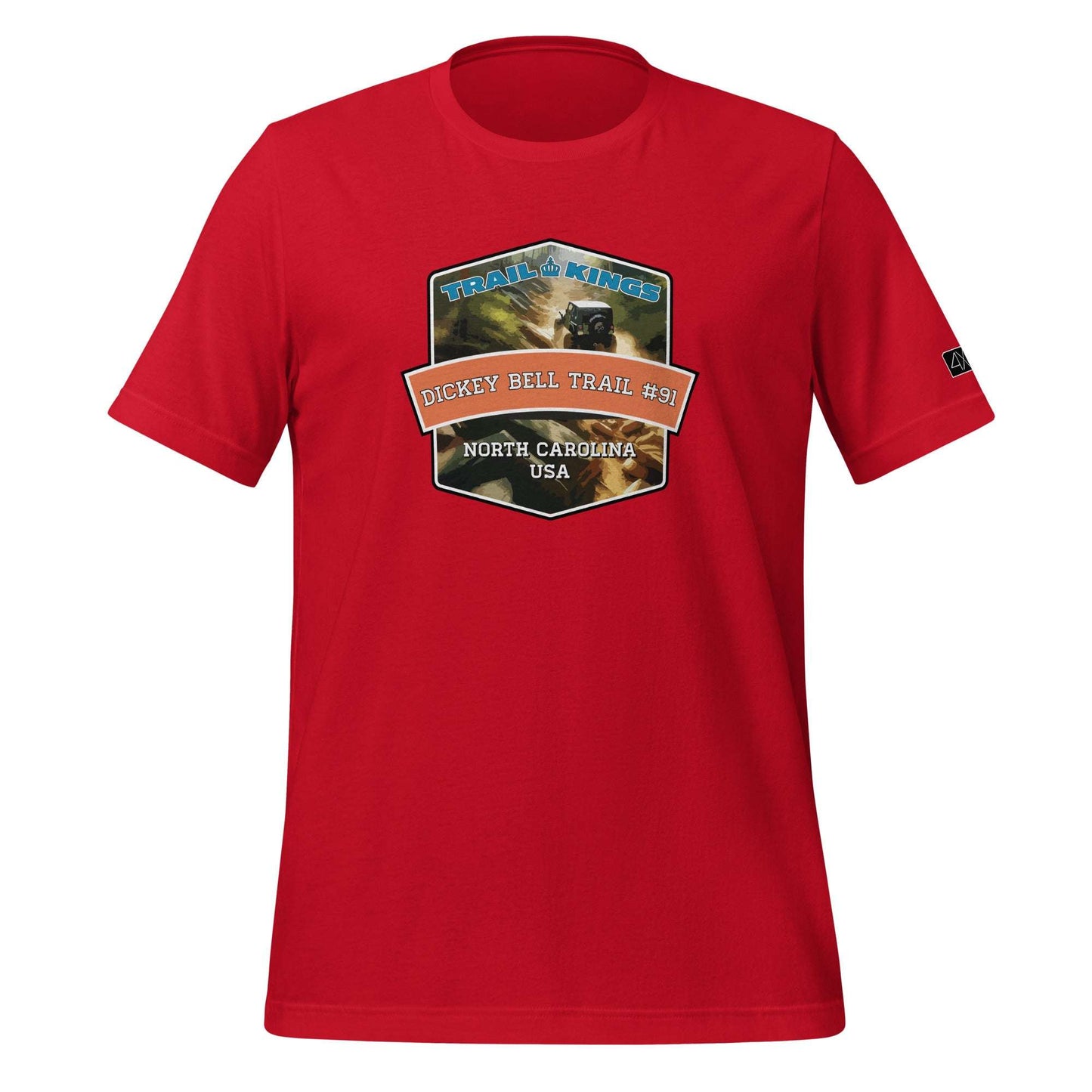 Trail Kings:  Dickey Bell Trail #91 - Unisex t-shirt  in  Red / 3XL  -  4XOD