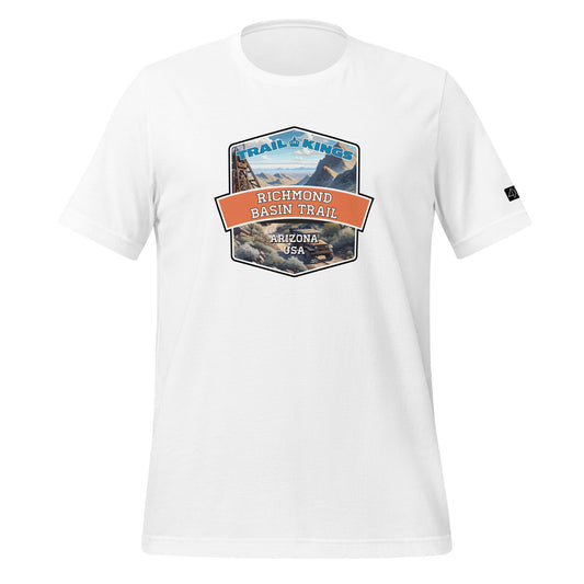 Trail Kings: Richmond Basin Trail - Unisex t-shirt  in  White / 3XL  -  4XOD: Gear Up, Stand Out - Adventure Awaits!