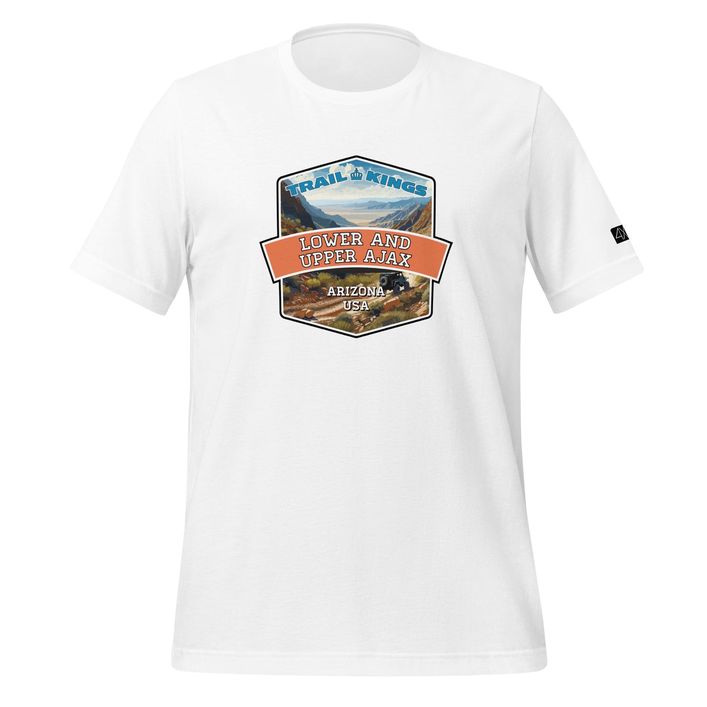 Trail Kings: Lower and Upper Ajax - Unisex t-shirt  in  White / 3XL  -  4XOD: Gear Up, Stand Out - Adventure Awaits!