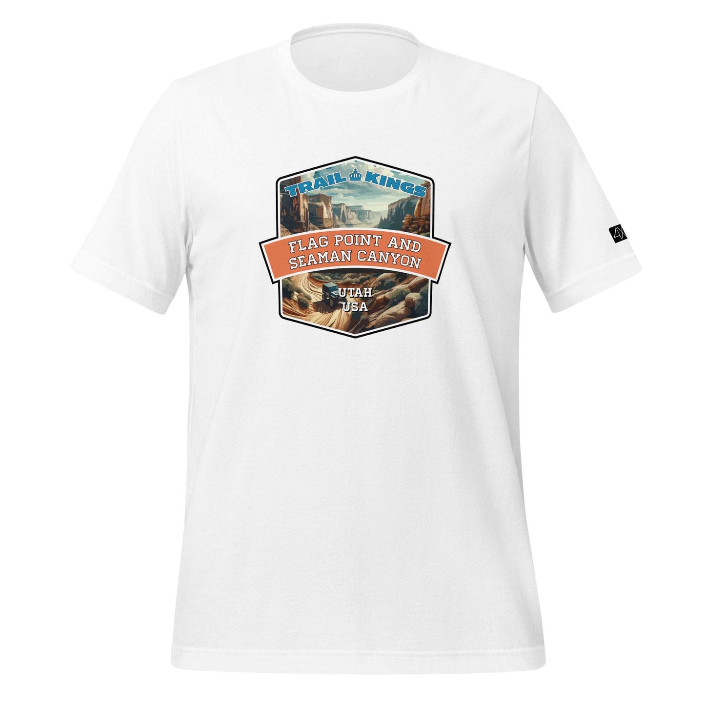 Trail Kings: Flag Point and Seaman Canyon - Unisex t-shirt  in  White / 3XL  -  4XOD