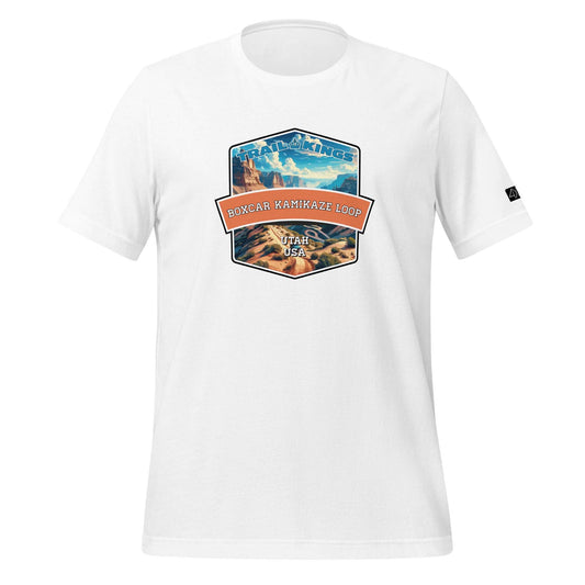 Trail Kings: Boxcar Kamikaze Loop - Unisex t-shirt  in  White / 3XL  -  4XOD