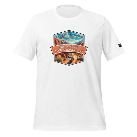 Trail Kings: Eva Conover - Devil's Racetrack - Unisex t-shirt  in  White / 3XL  -  4XOD