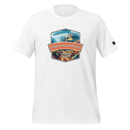 Trail Kings: Simien Mountains - Unisex t-shirt  in  White / 3XL  -  4XOD