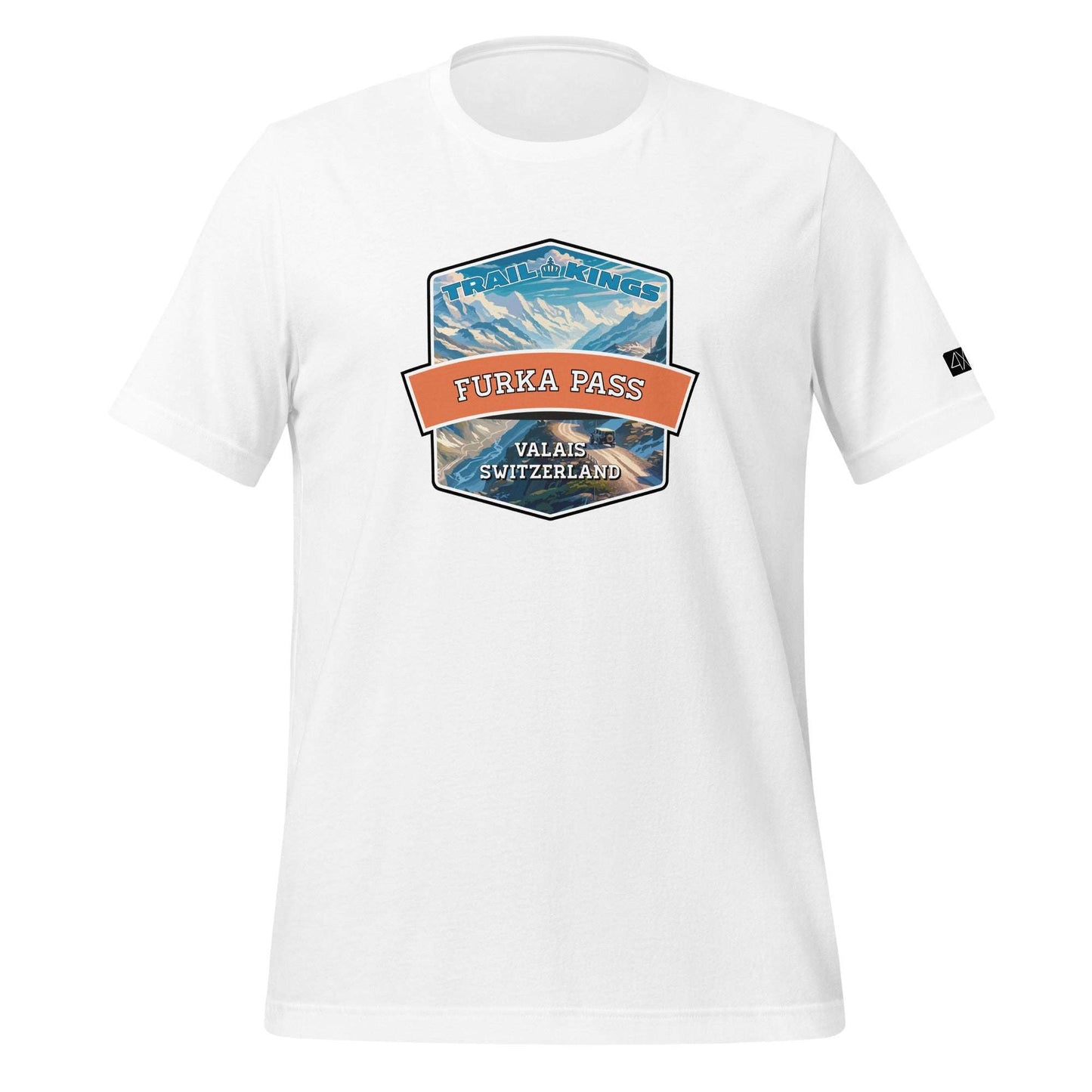 Trail Kings: Furka Pass - Unisex t-shirt  in  White / 3XL  -  4XOD