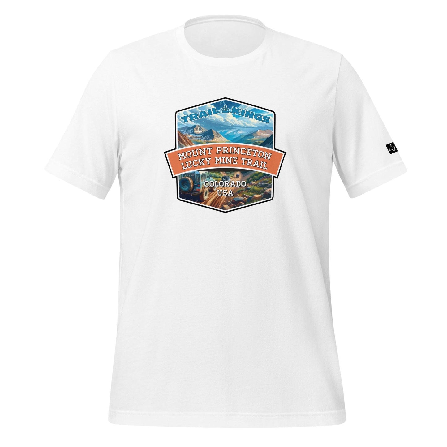 Trail Kings: Mount Princeton Lucky Mine Trail - Unisex t-shirt  in  White / 3XL  -  4XOD